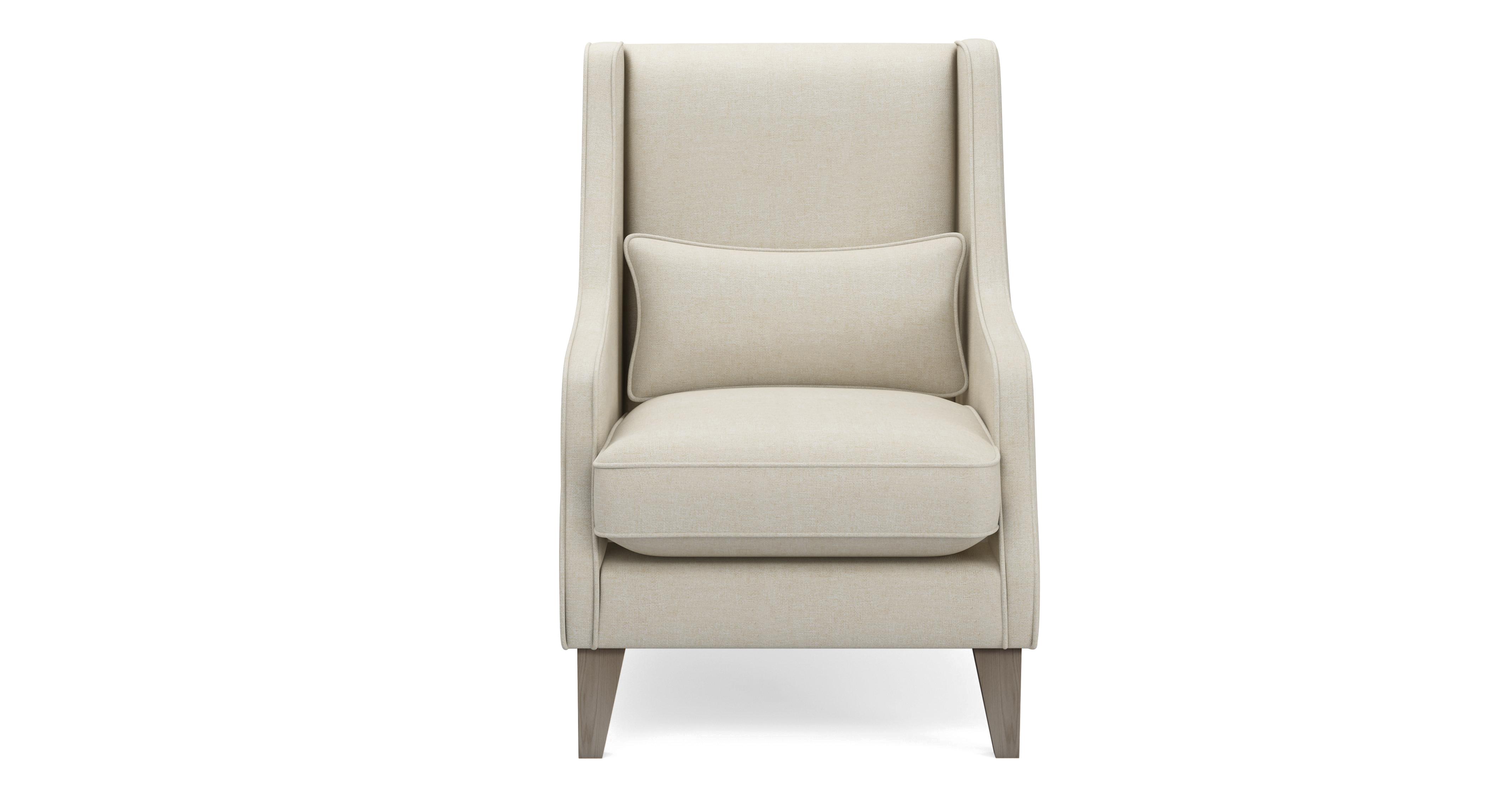 Plain Accent Chair with Bolster Cushion