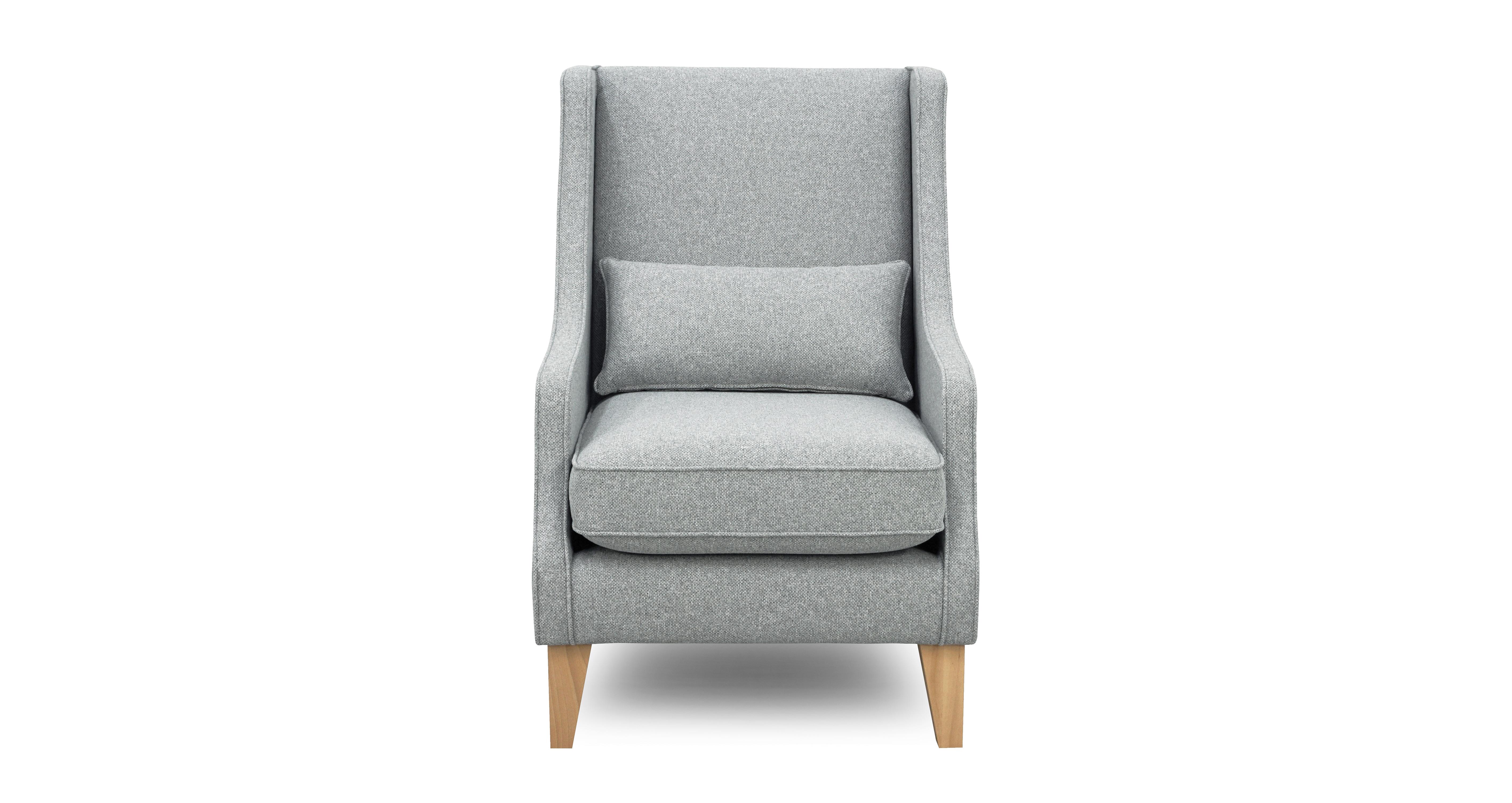 Plain Accent Chair with Bolster Cushion