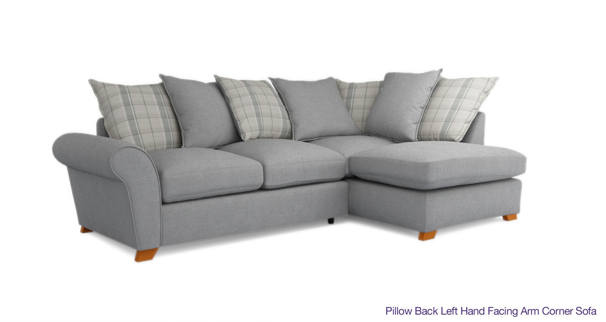 Owen Pillow Back Left Hand Facing Arm Corner Sofa DFS