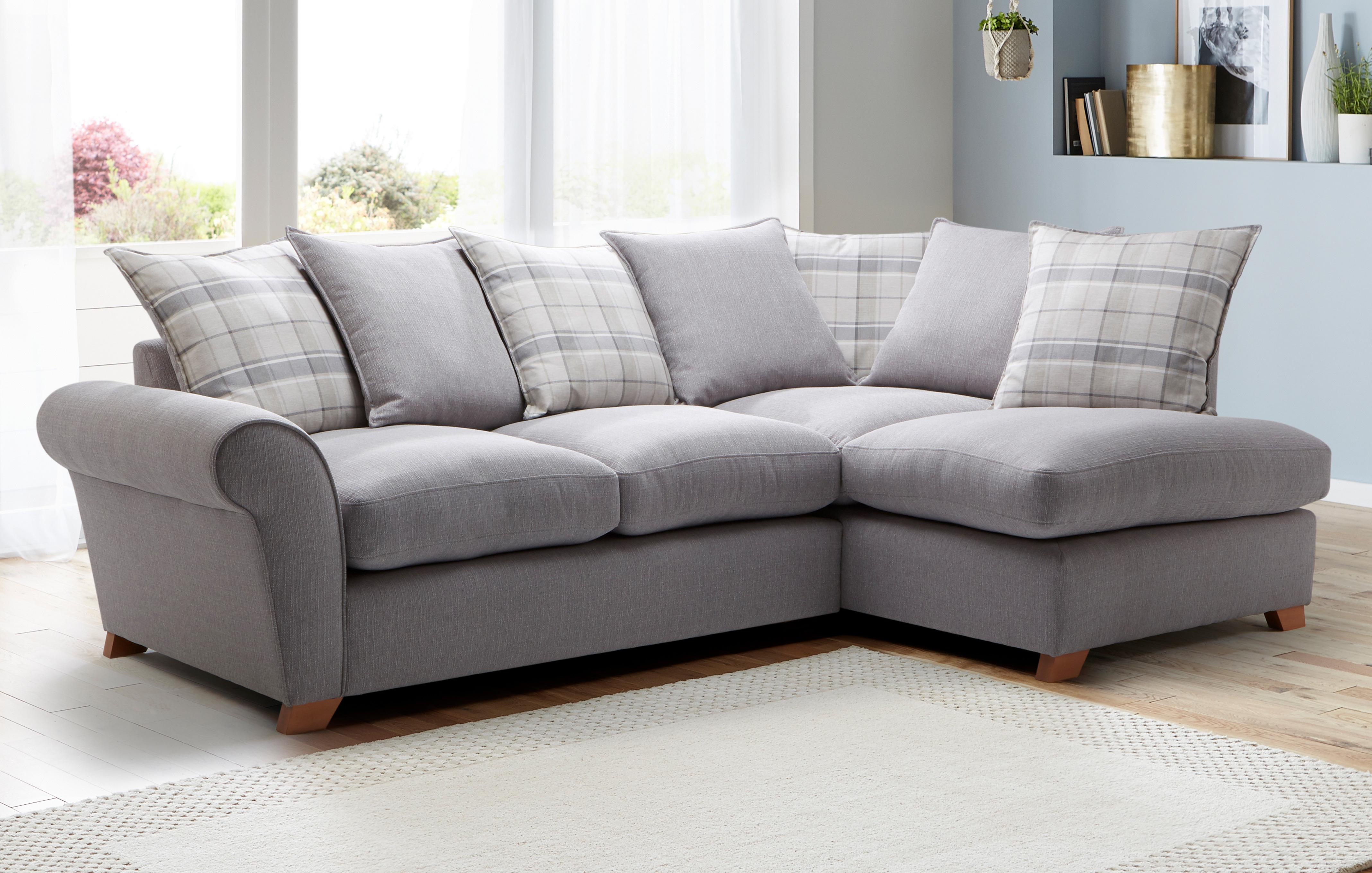 Pillow Back Left Hand Facing Arm Corner Sofa
