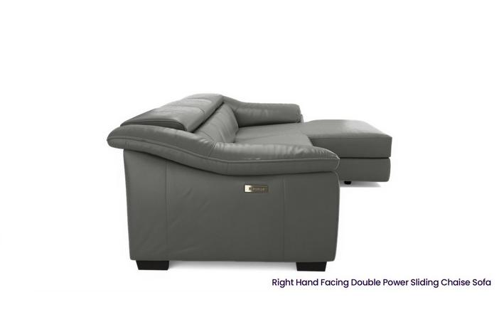 Double Power Sliding Chaise Sofa Dfs, Pirello Leather Sofa