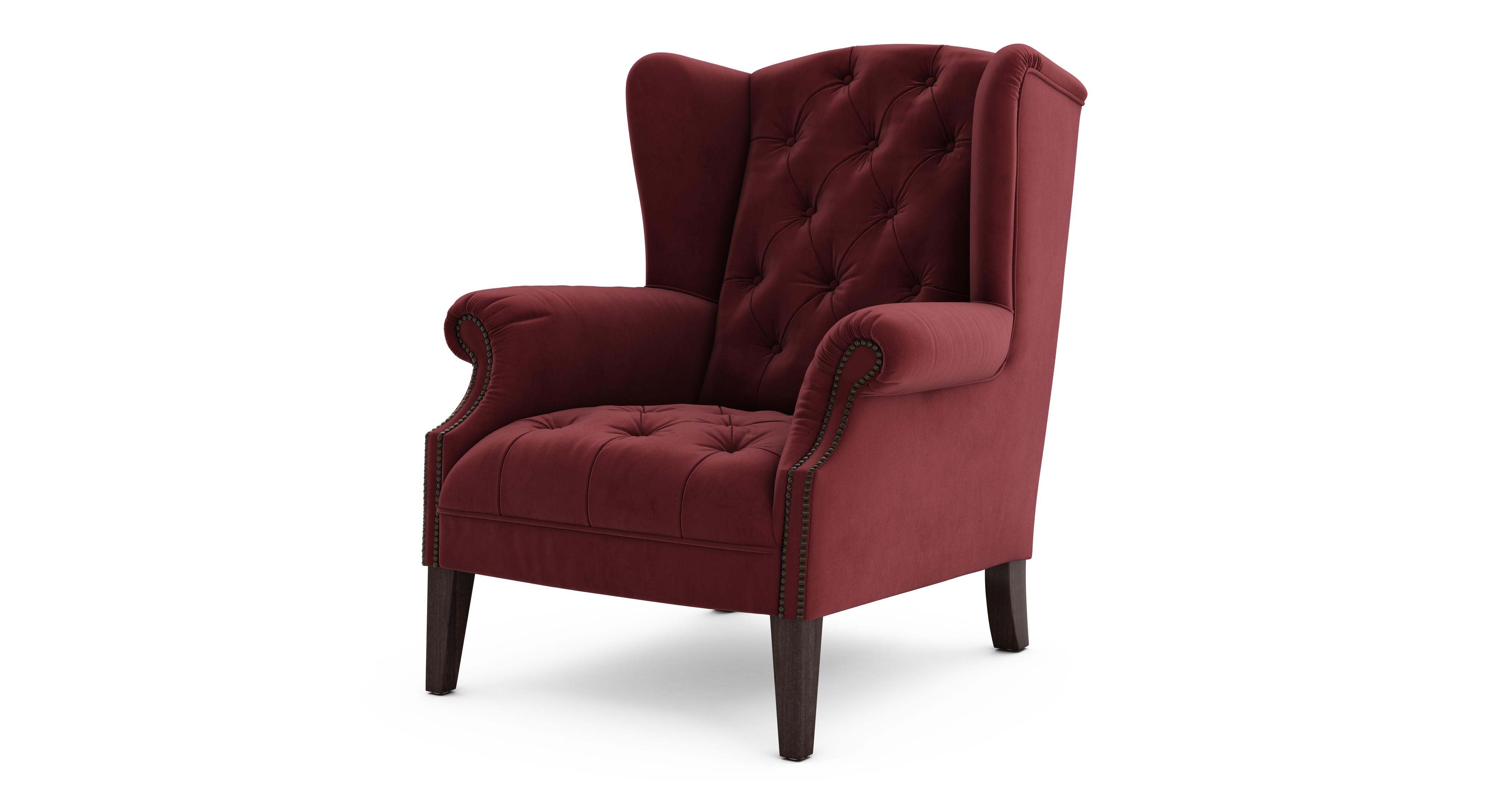 Red deals wing chair