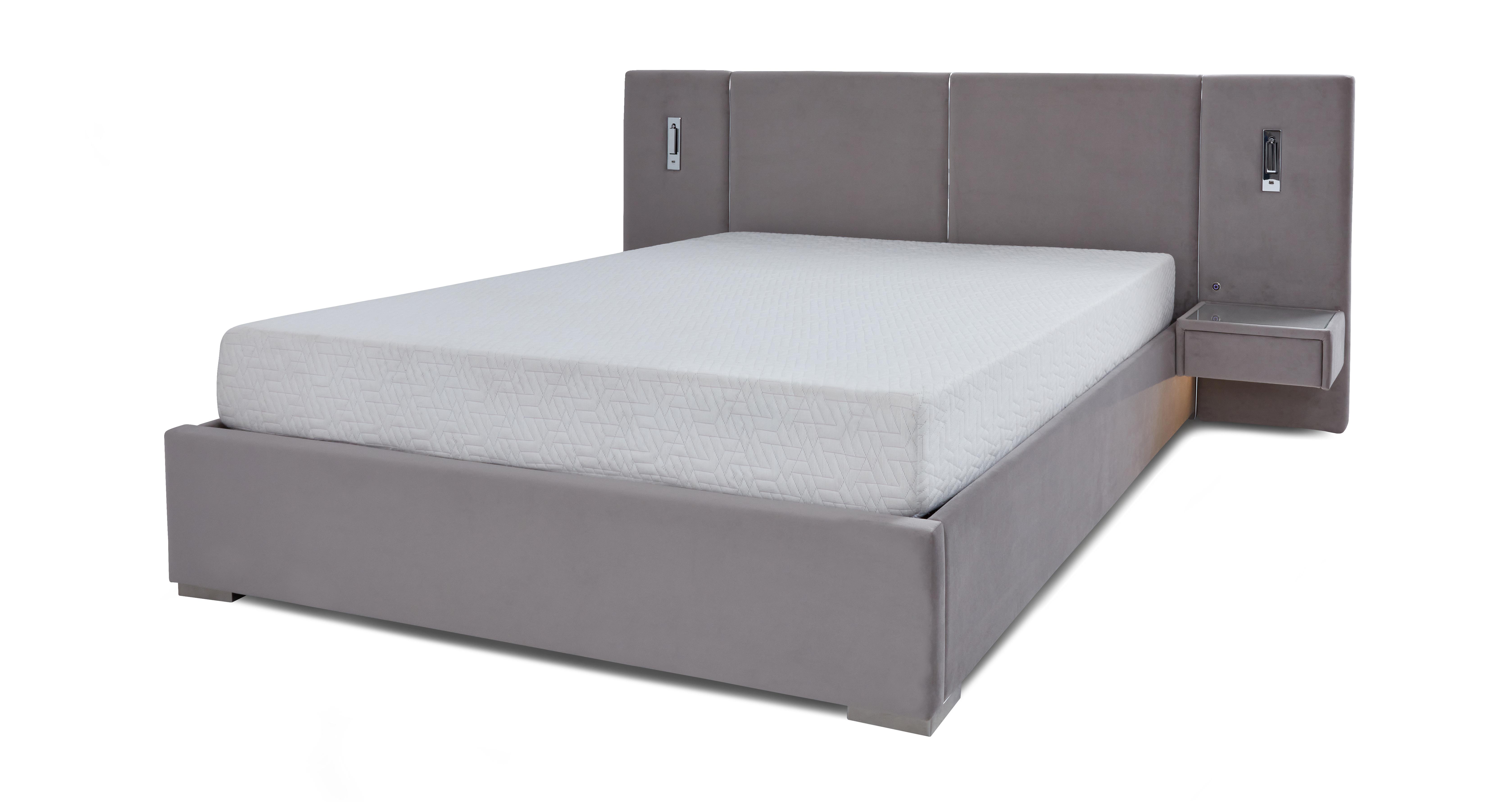 Double Ottoman Bed With Bedside Table