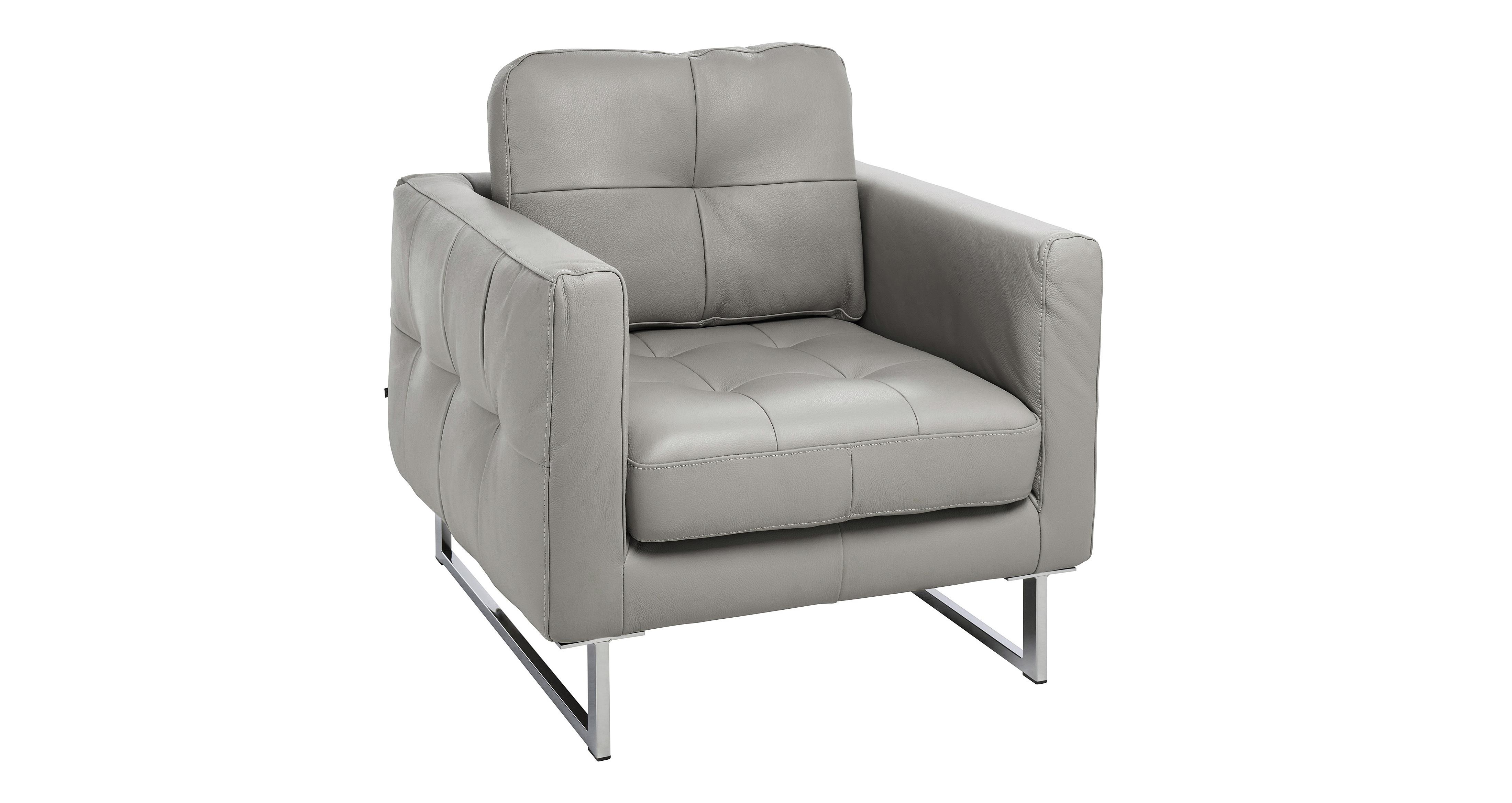 Grey deals leather armchairs