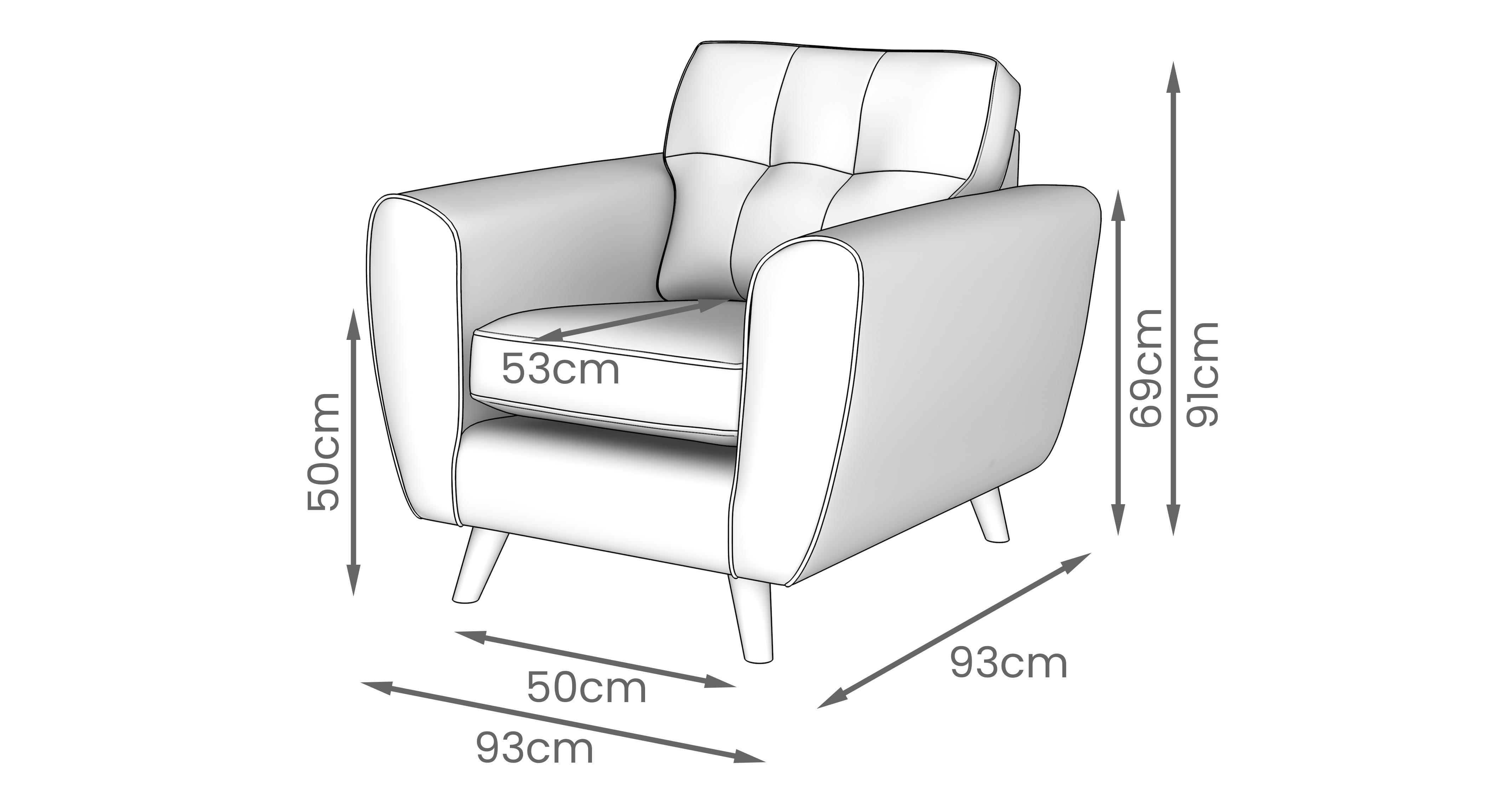 Penny Standard Chair in Aston Plain Charcoal with Dark feet