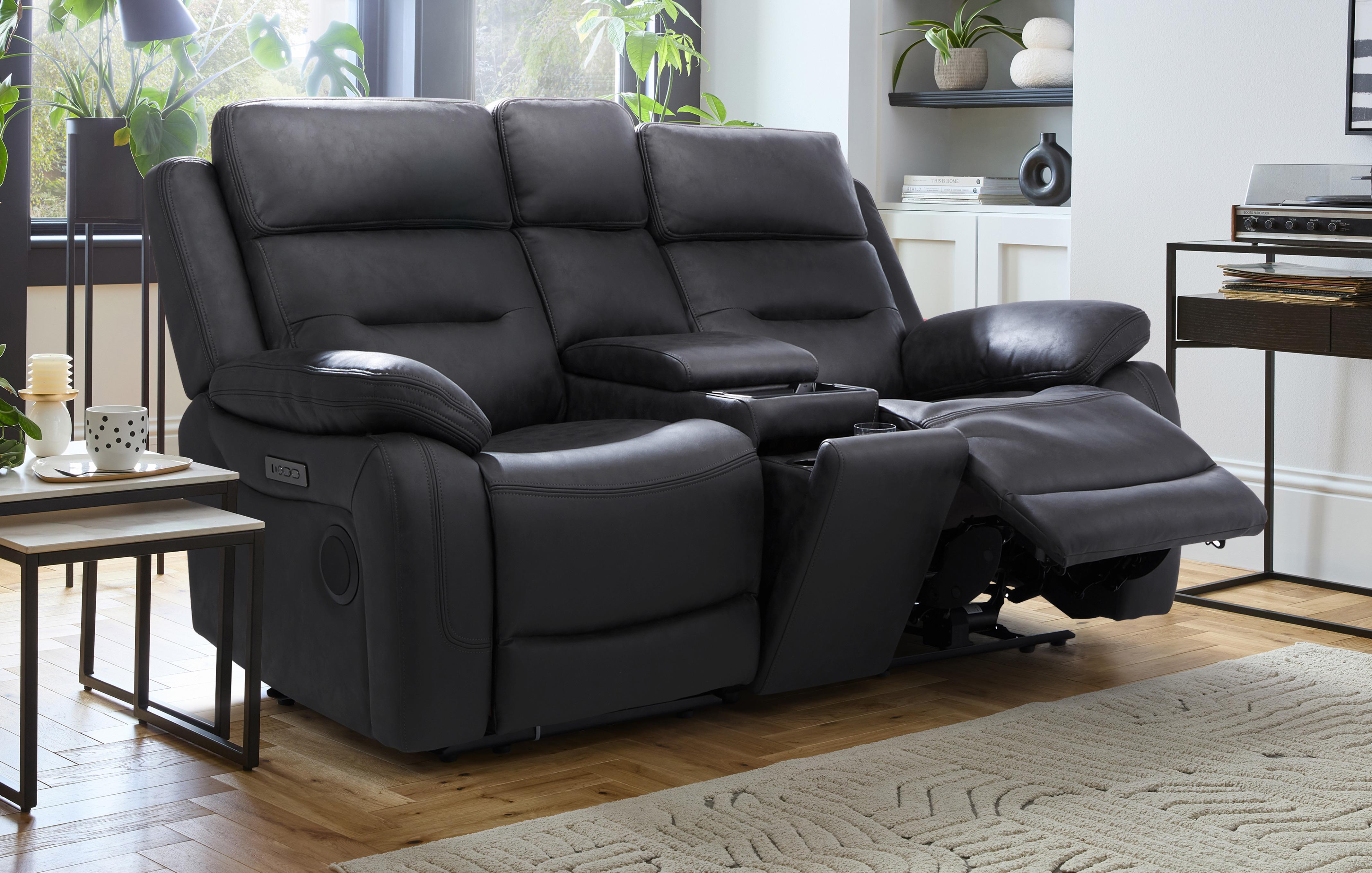 2 Seater Music Power Recliner with Console