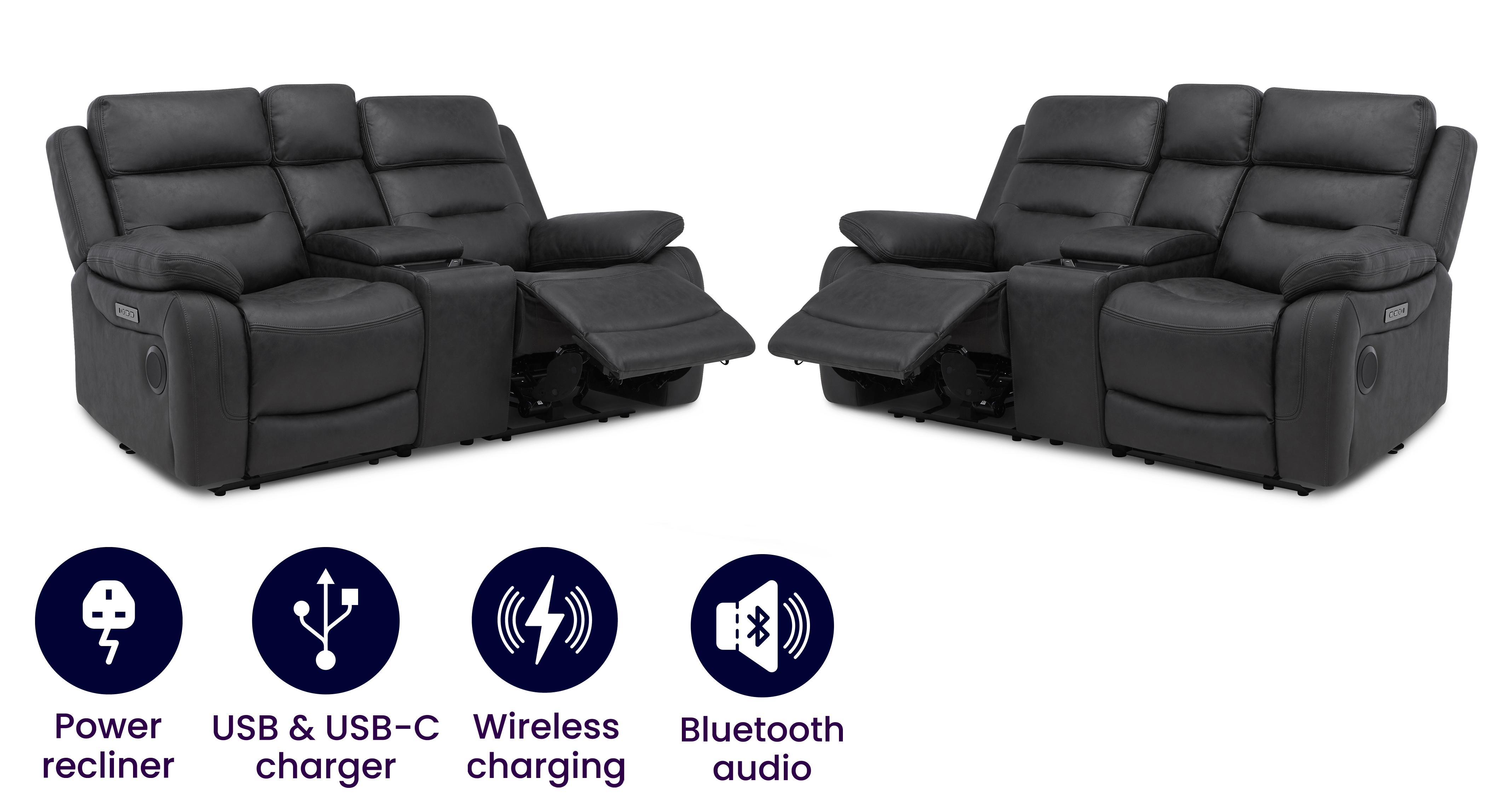 2x 2 Seat Smart Power Recliner Bundle