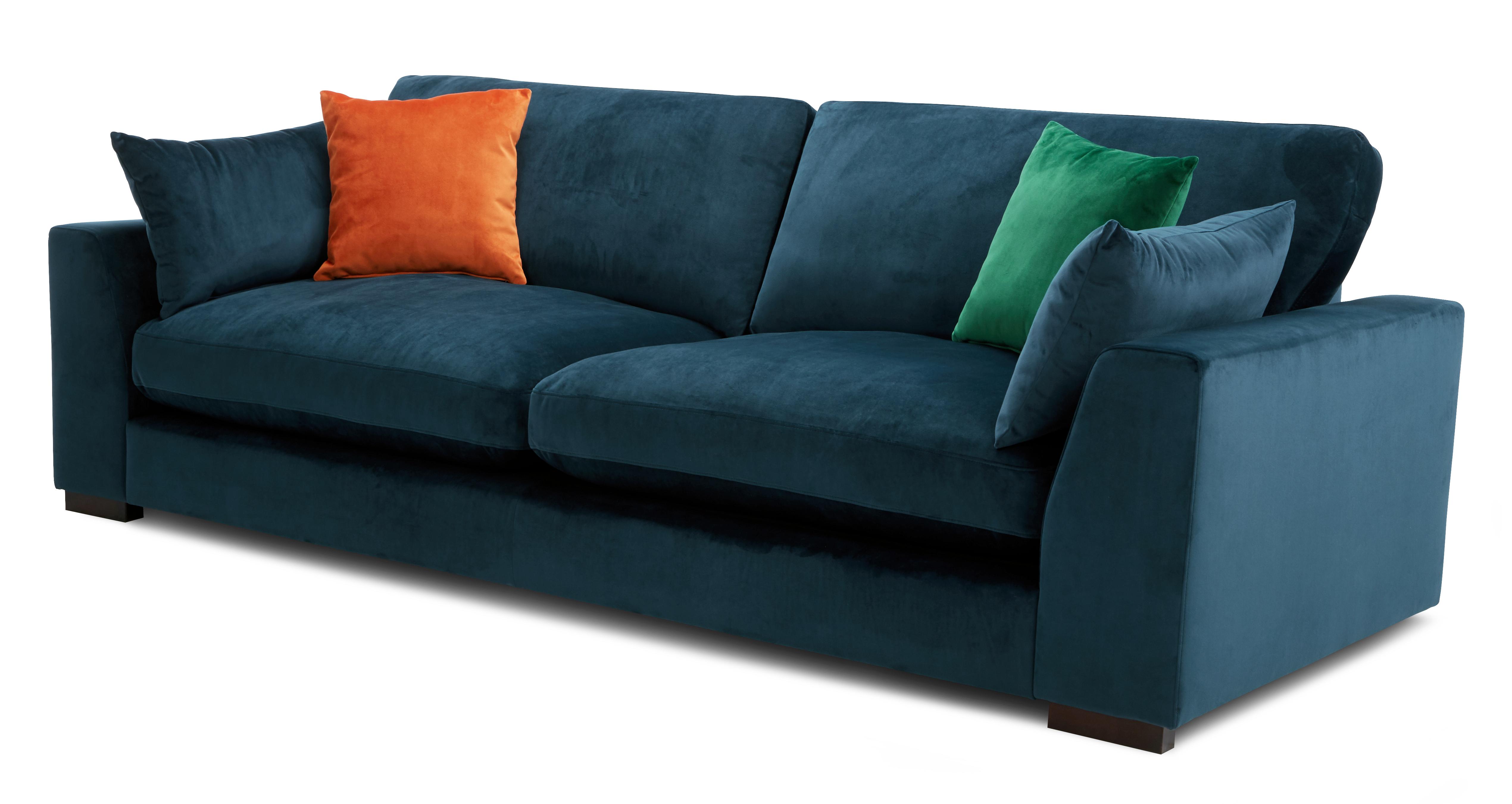 Dfs sensual outlet velvet sofa