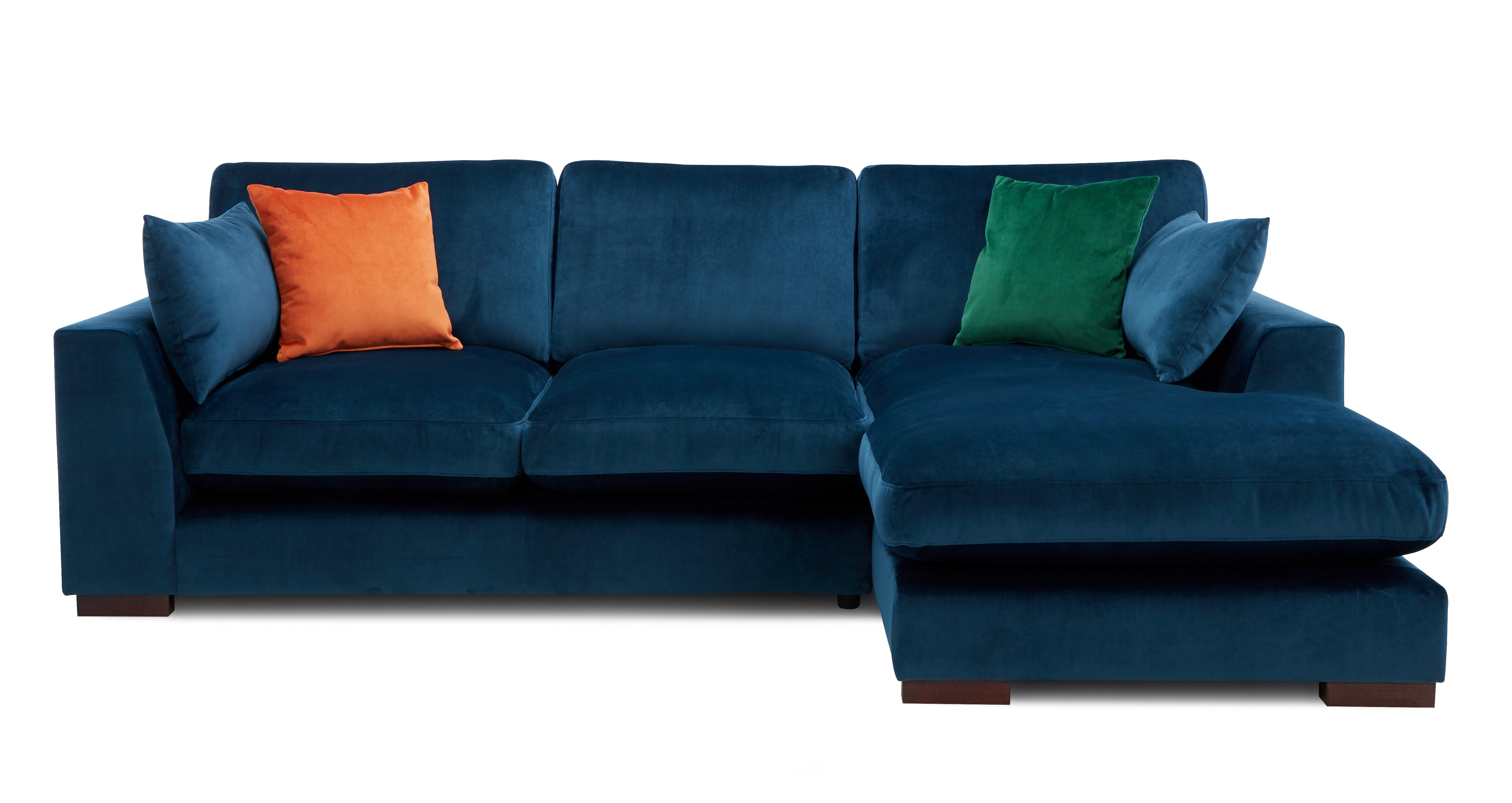 Blue corner store sofa dfs