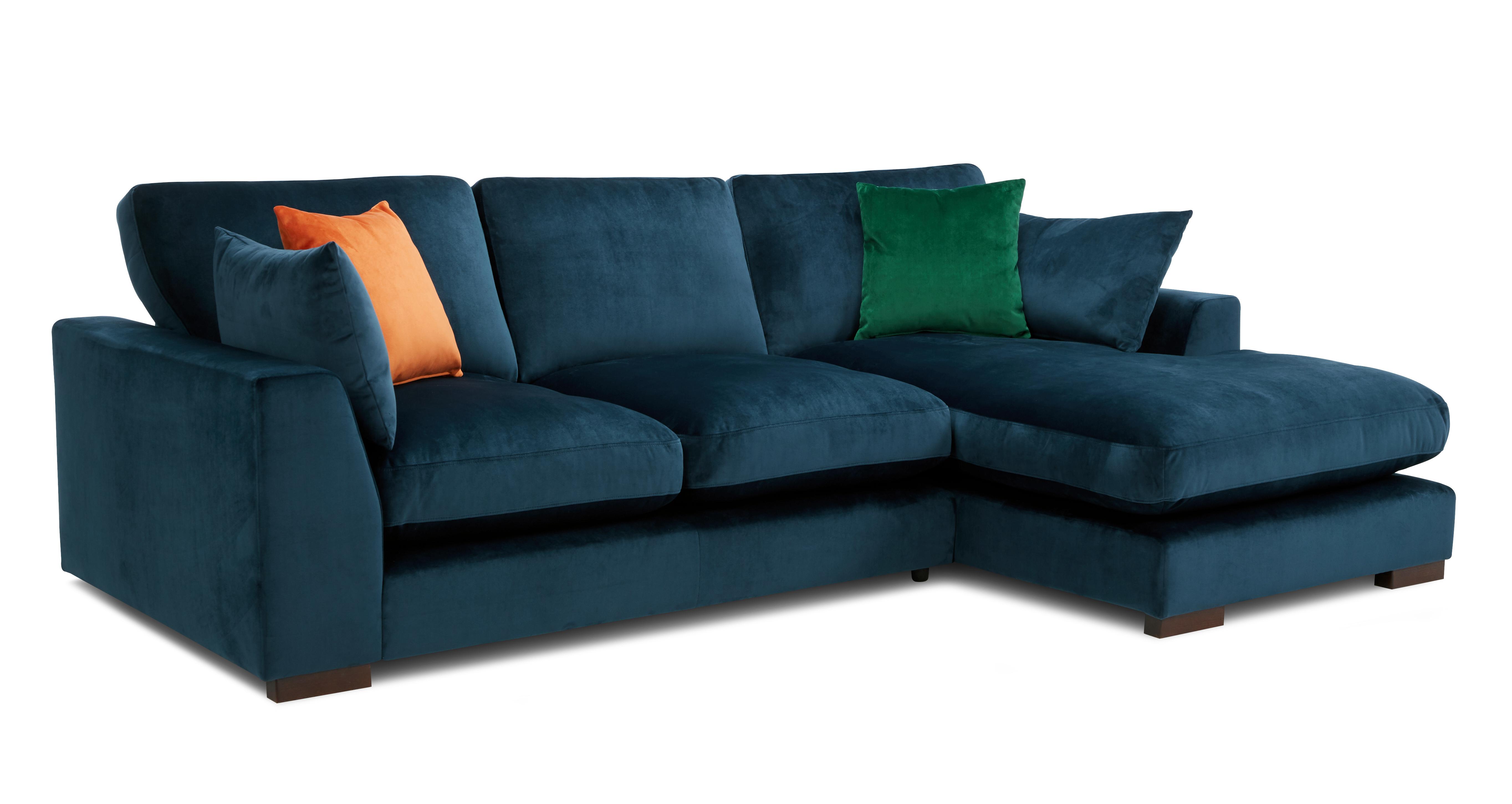 Dfs teal deals corner sofa