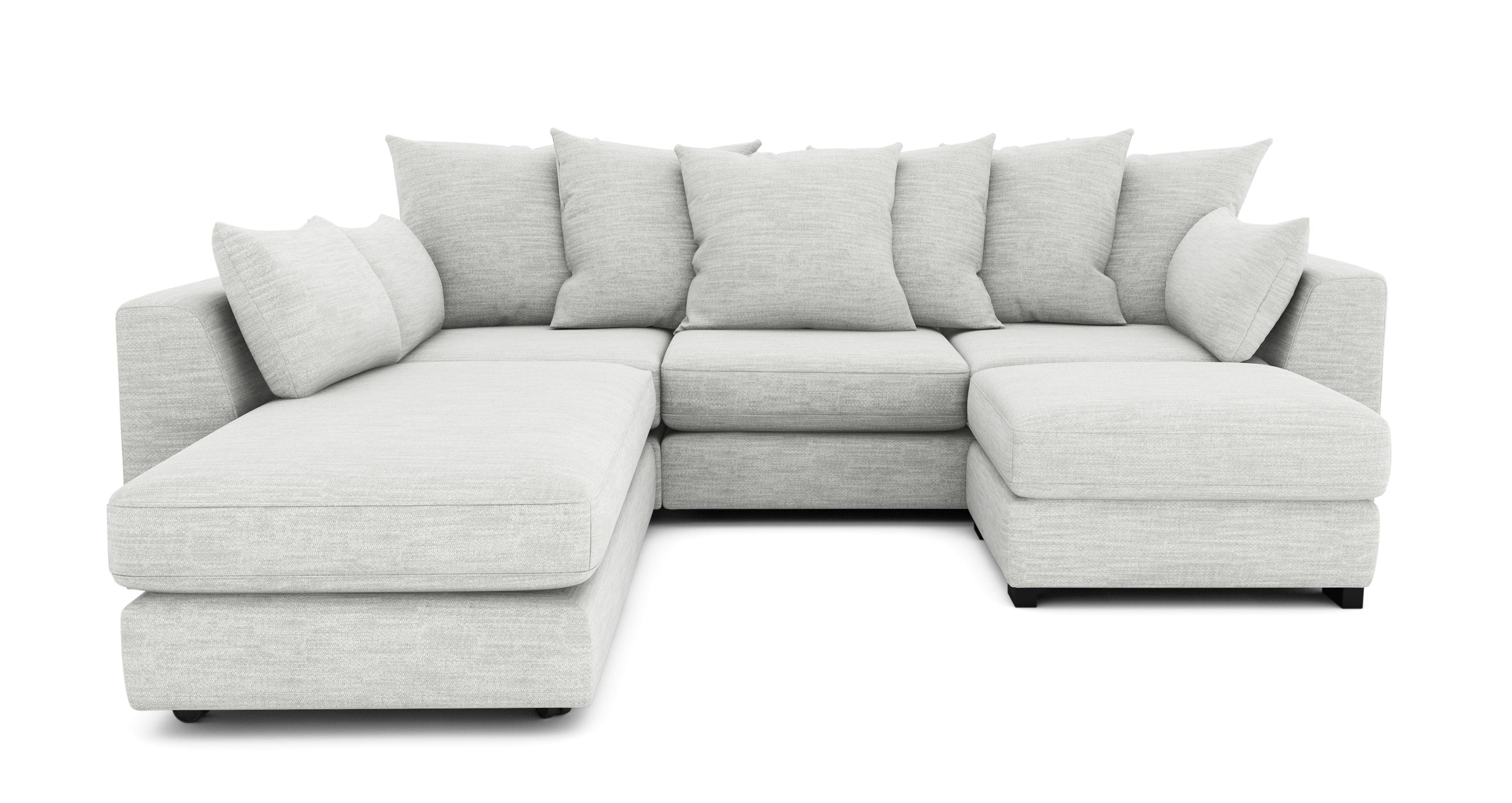 Pillow Back Left Hand Facing 3 Piece Swivel Sofa Bed Chaise