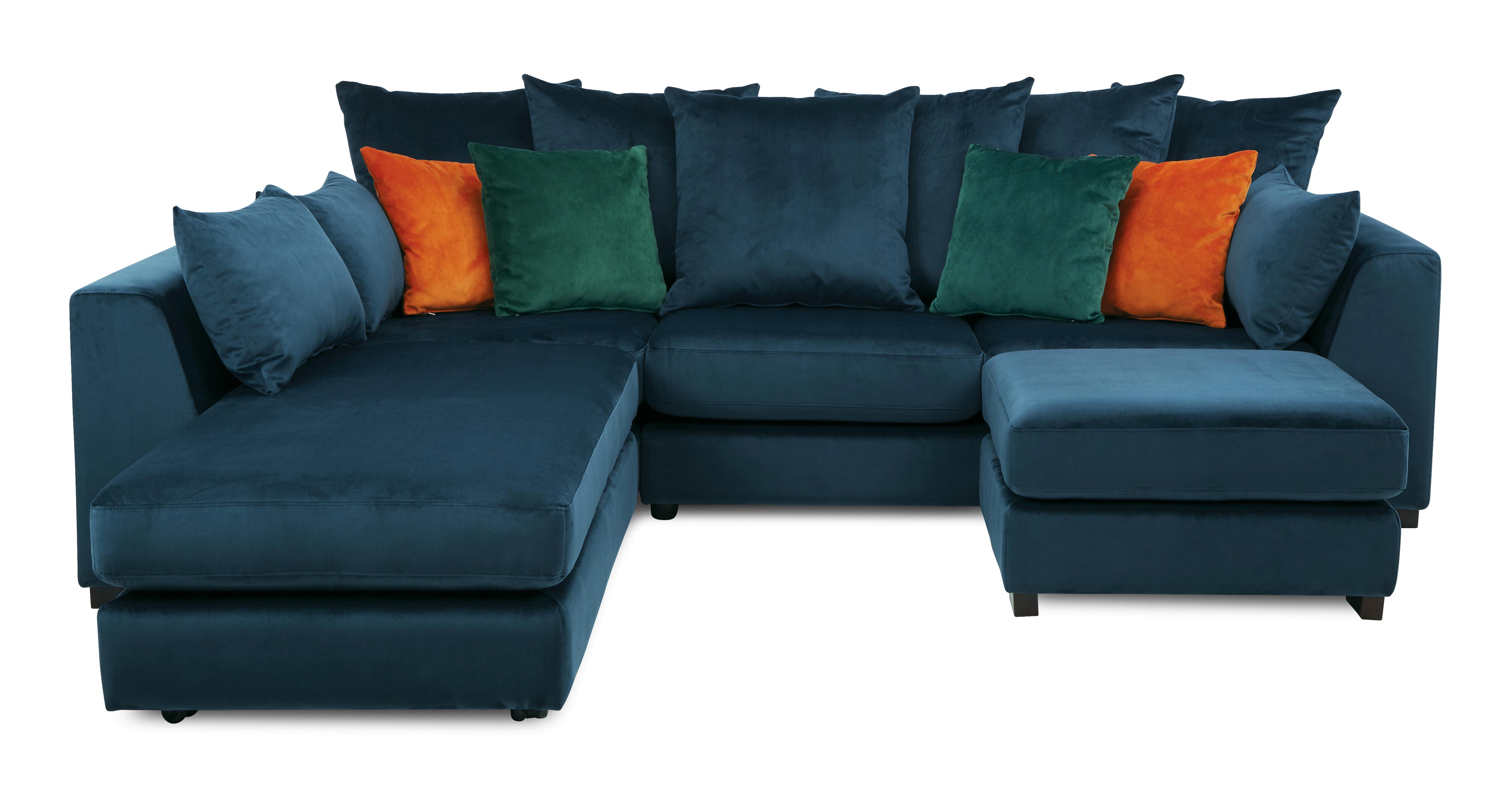 Dfs plush store corner sofa