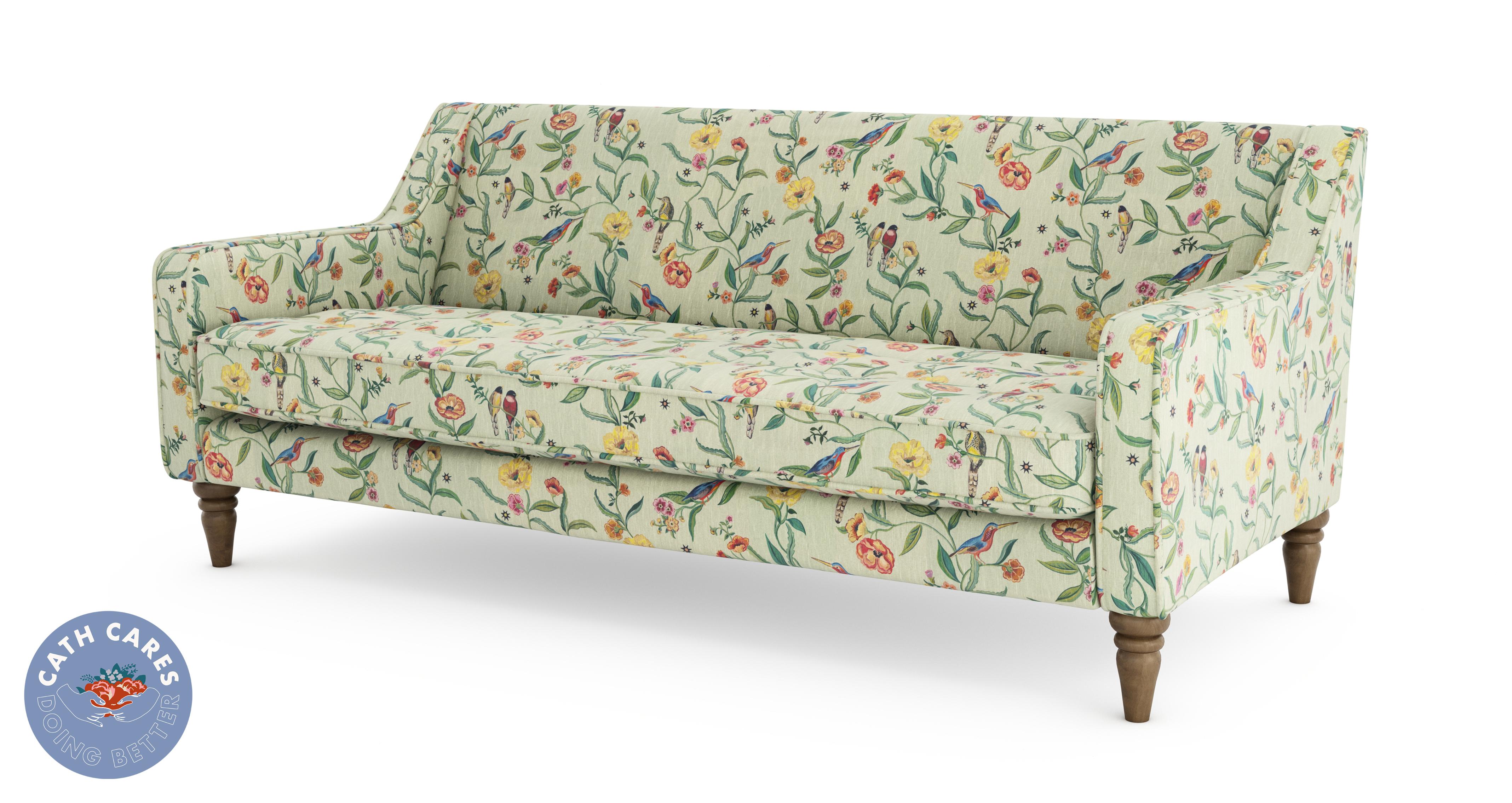 Green floral deals couch