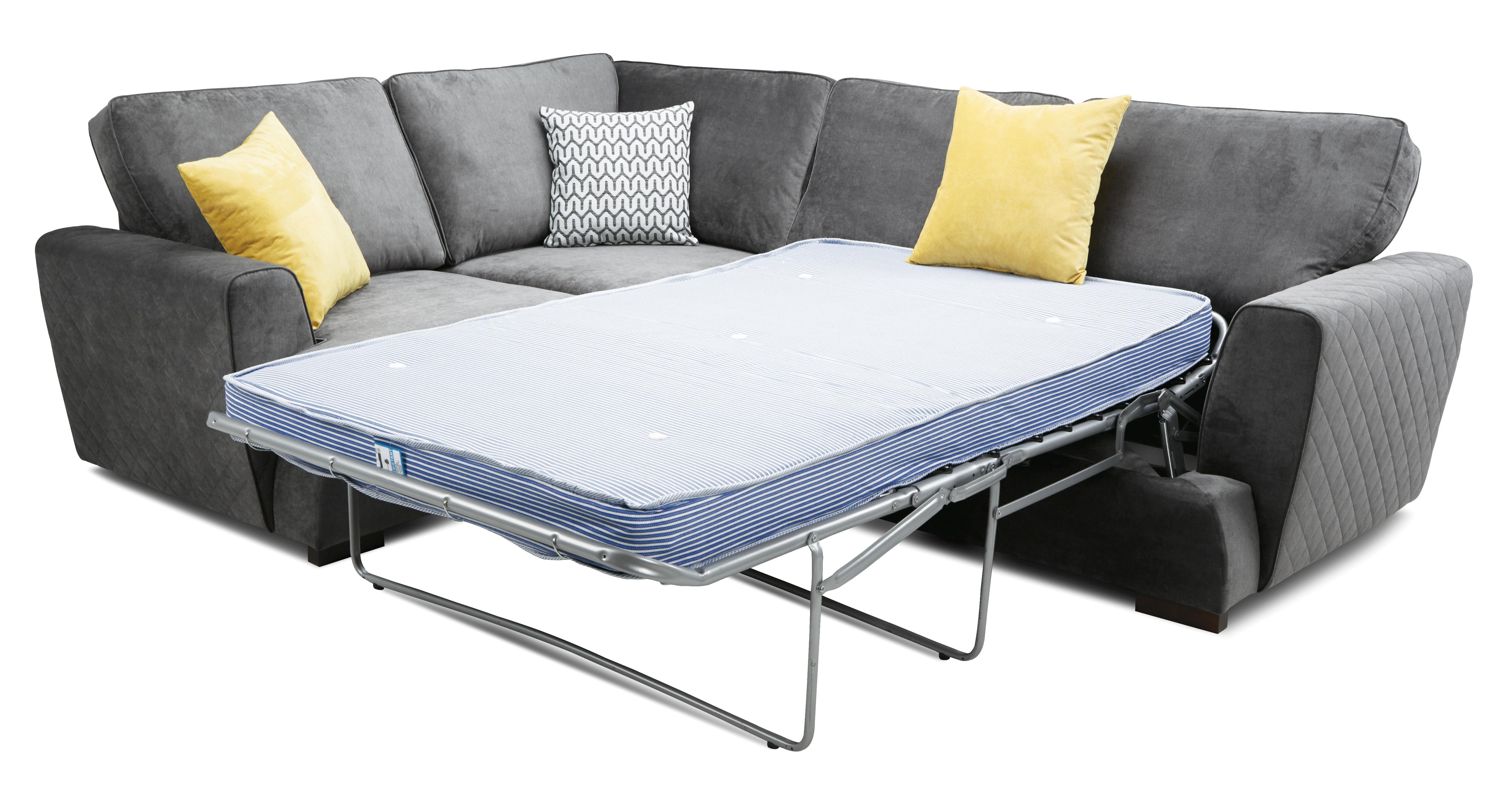 Pryzm Right Hand Facing 2 Seater Deluxe Sofa Bed Corner Sofa Plaza