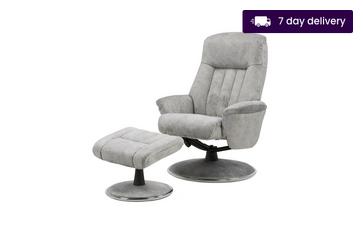 Recliner Swivel Chair and Stool