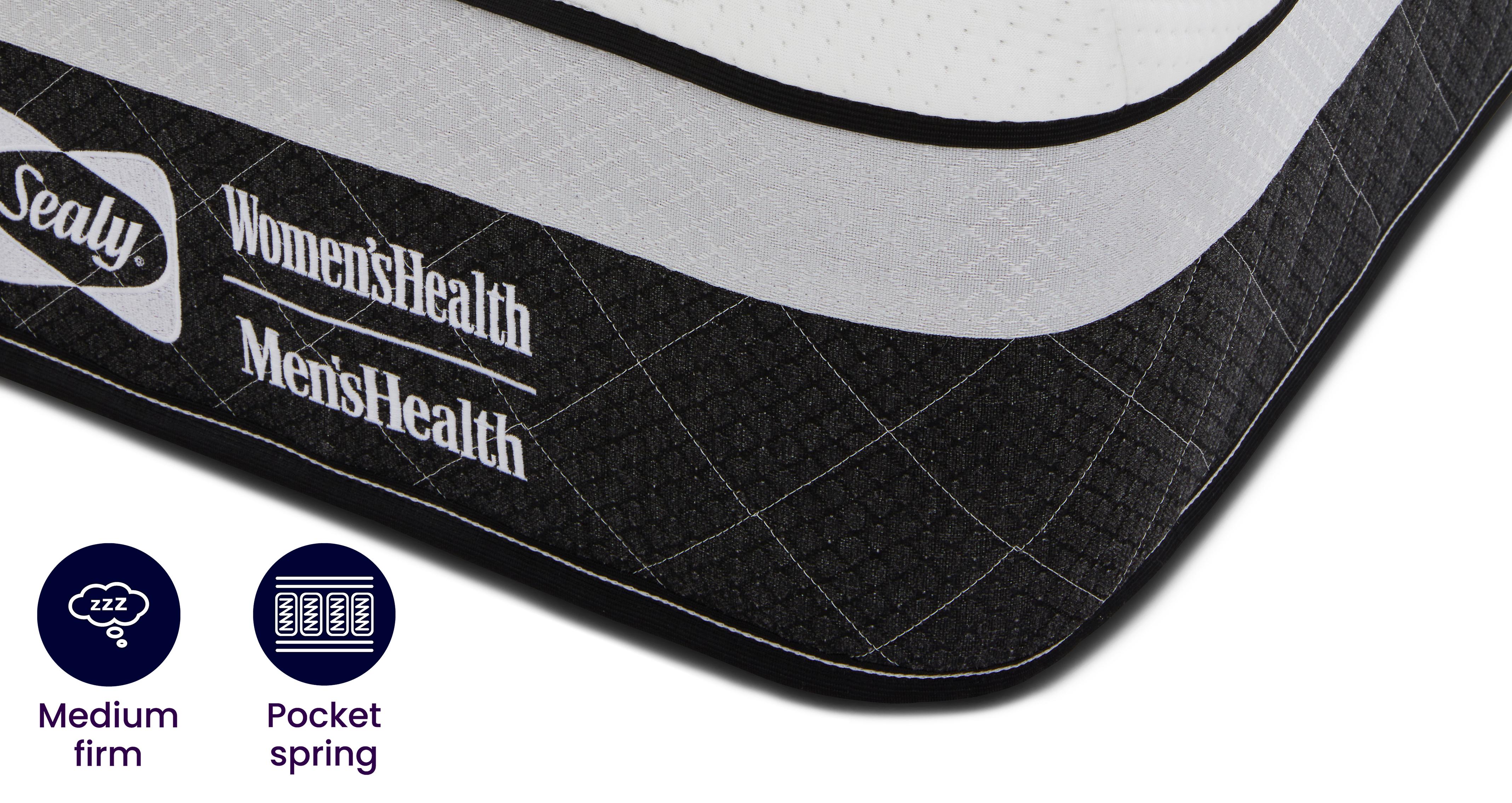 rechargemen'sandwomen'shealth1500pocketmattress_mf_rechargemensandwomenshealth_whiteandblack_view1
