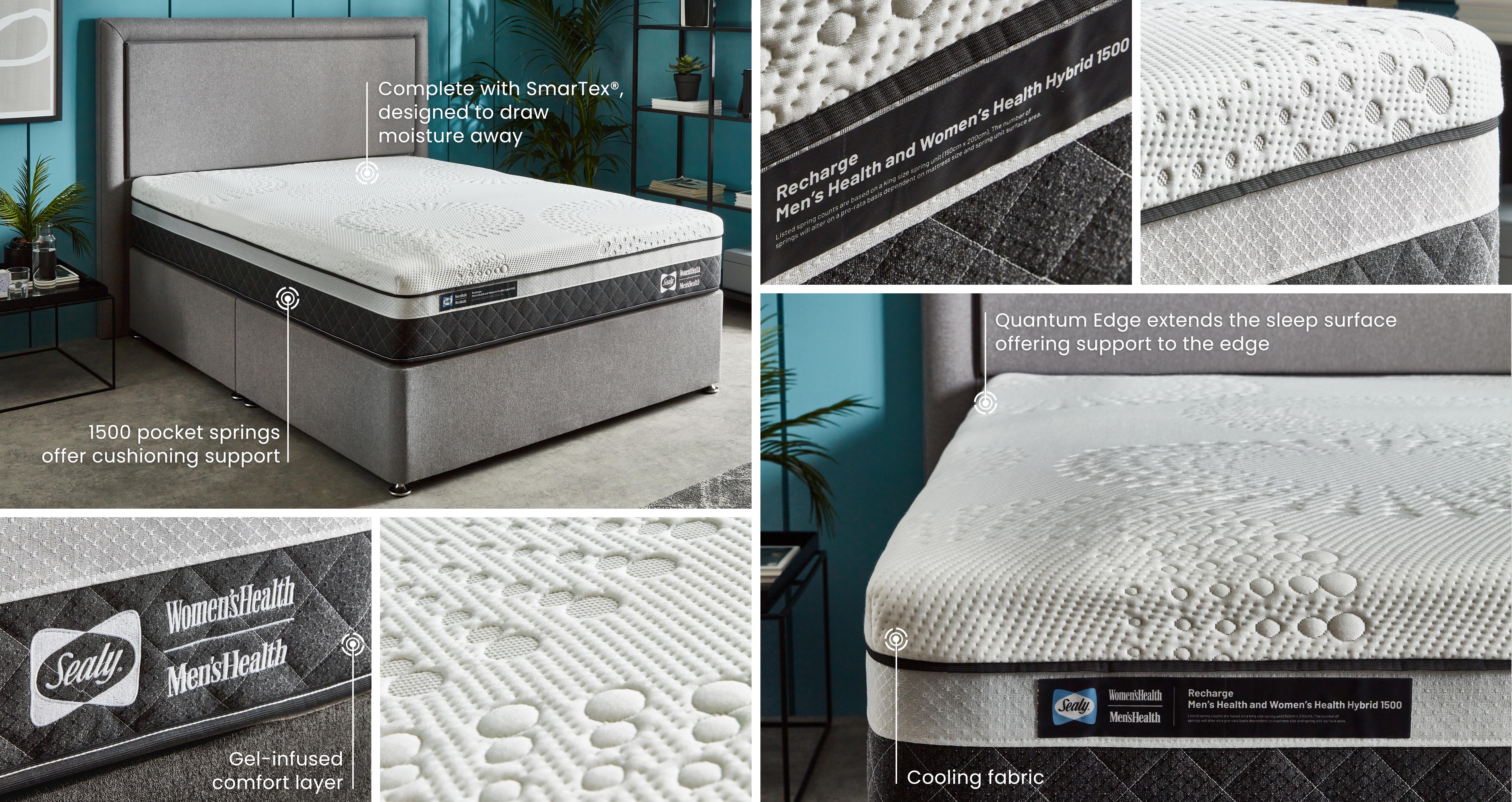 rechargemen'sandwomen'shealth1500pocketmattress_mf_rechargemensandwomenshealth_whiteandblack_view3