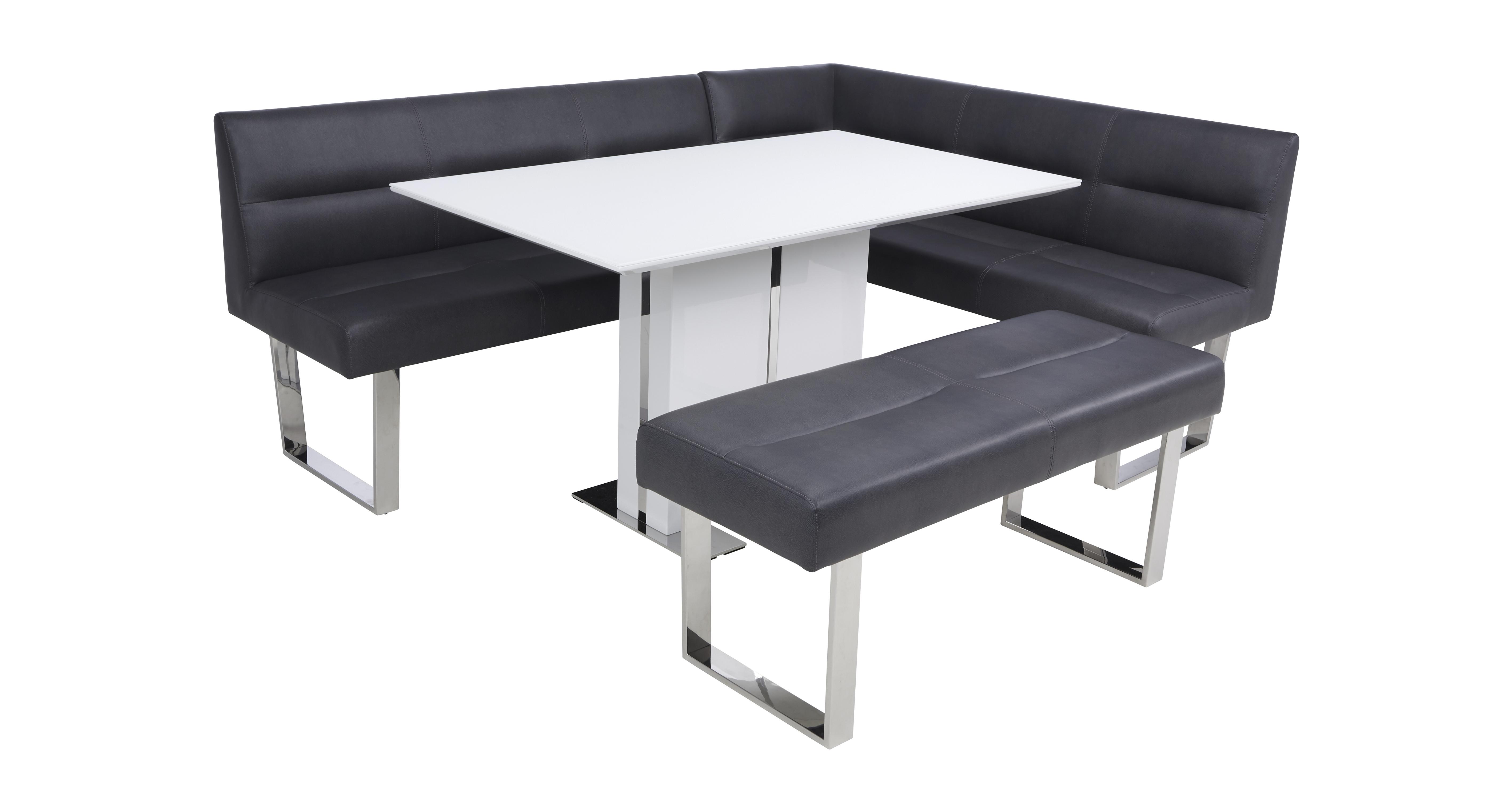 Fixed Dining Table with Corner Bench & Bench