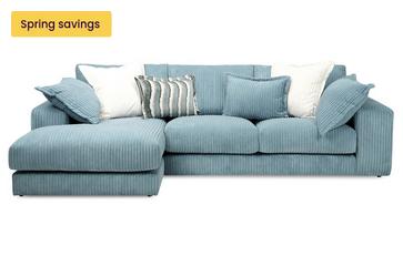 Left Hand Facing 3 Seater Chaise Sofa