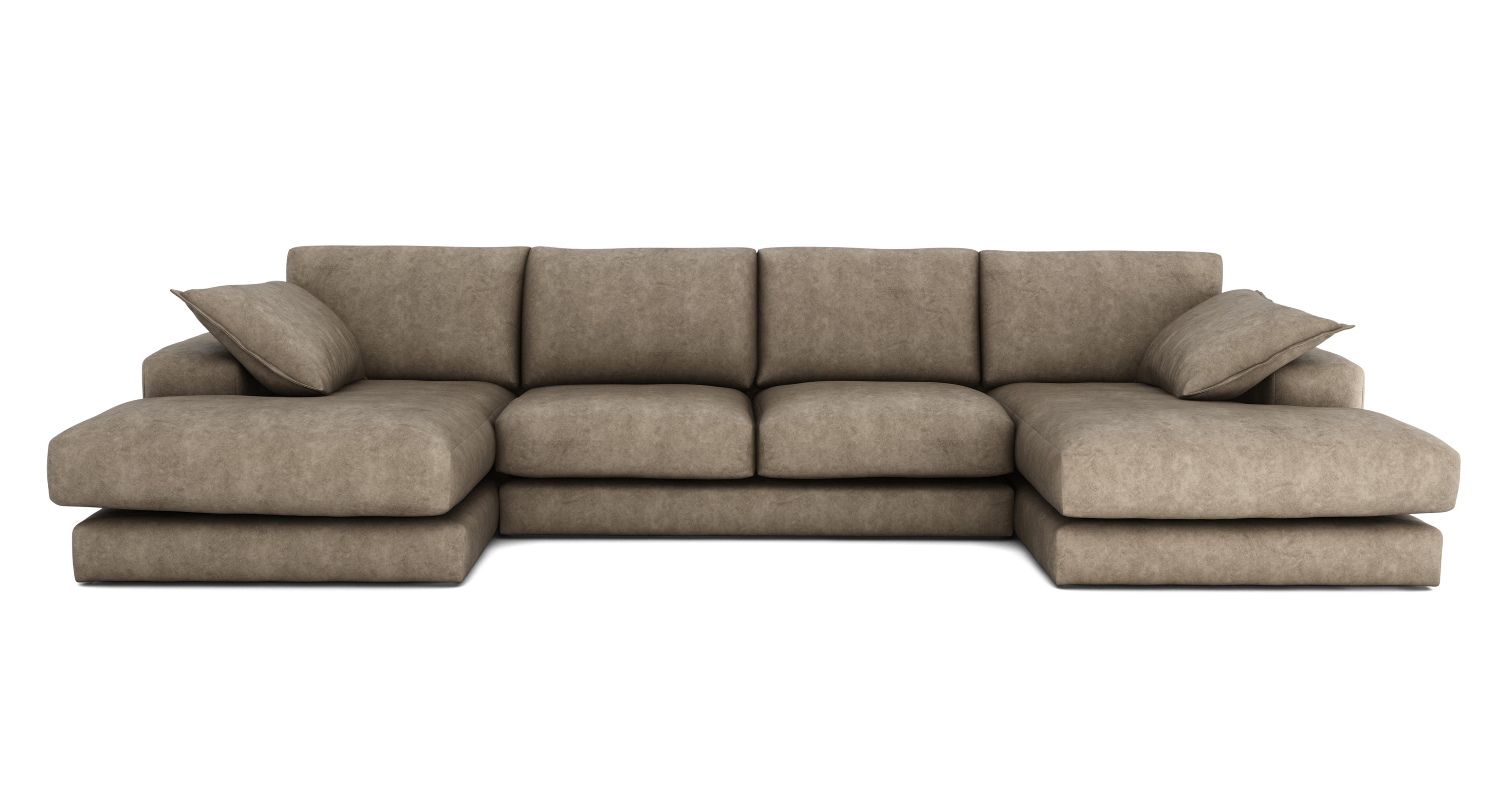 Velvet Large Double Ended Chaise Sofa