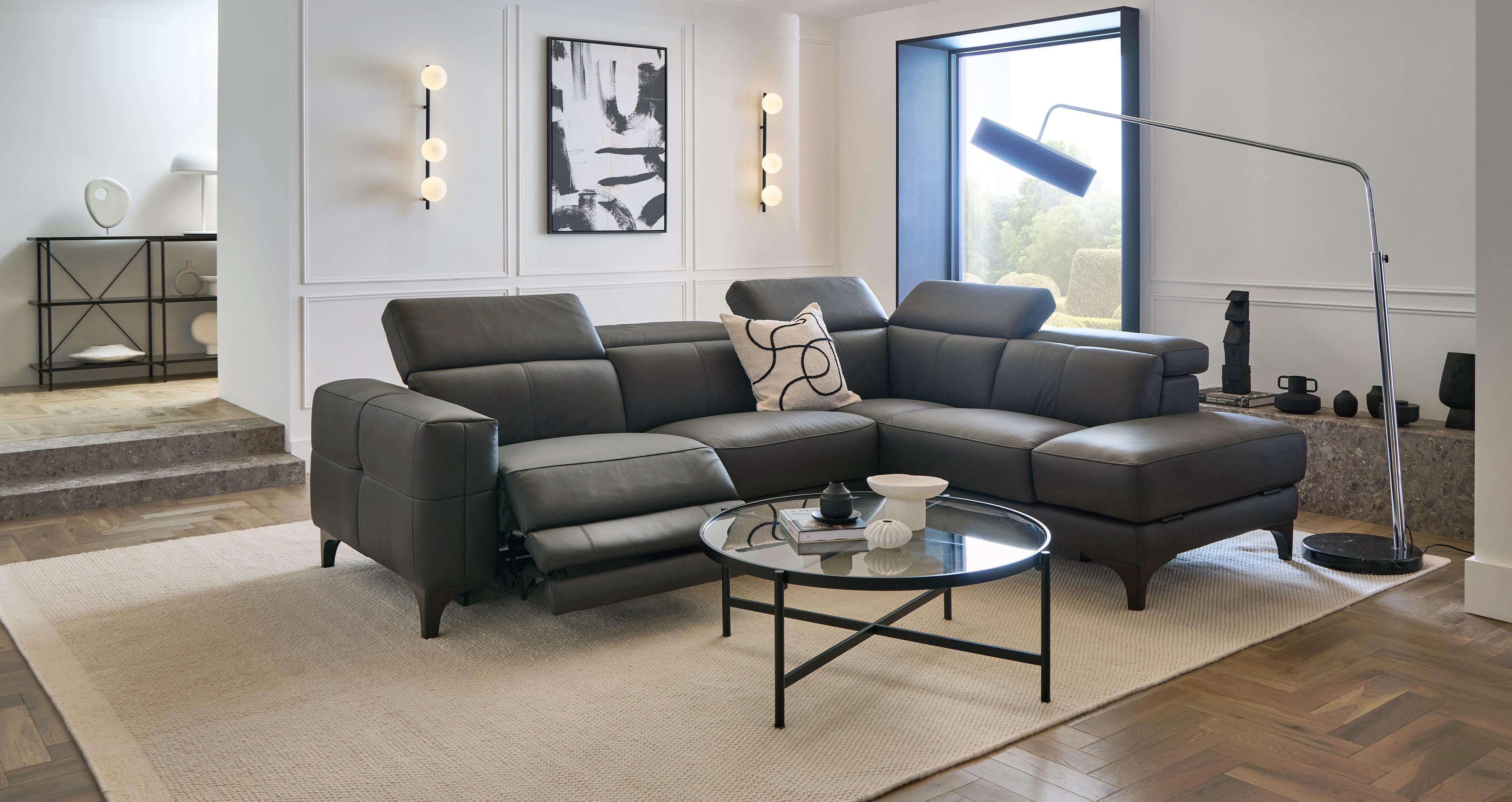 Riccardo 2 Seater Power Recliner Sofa in Borelli Shadow