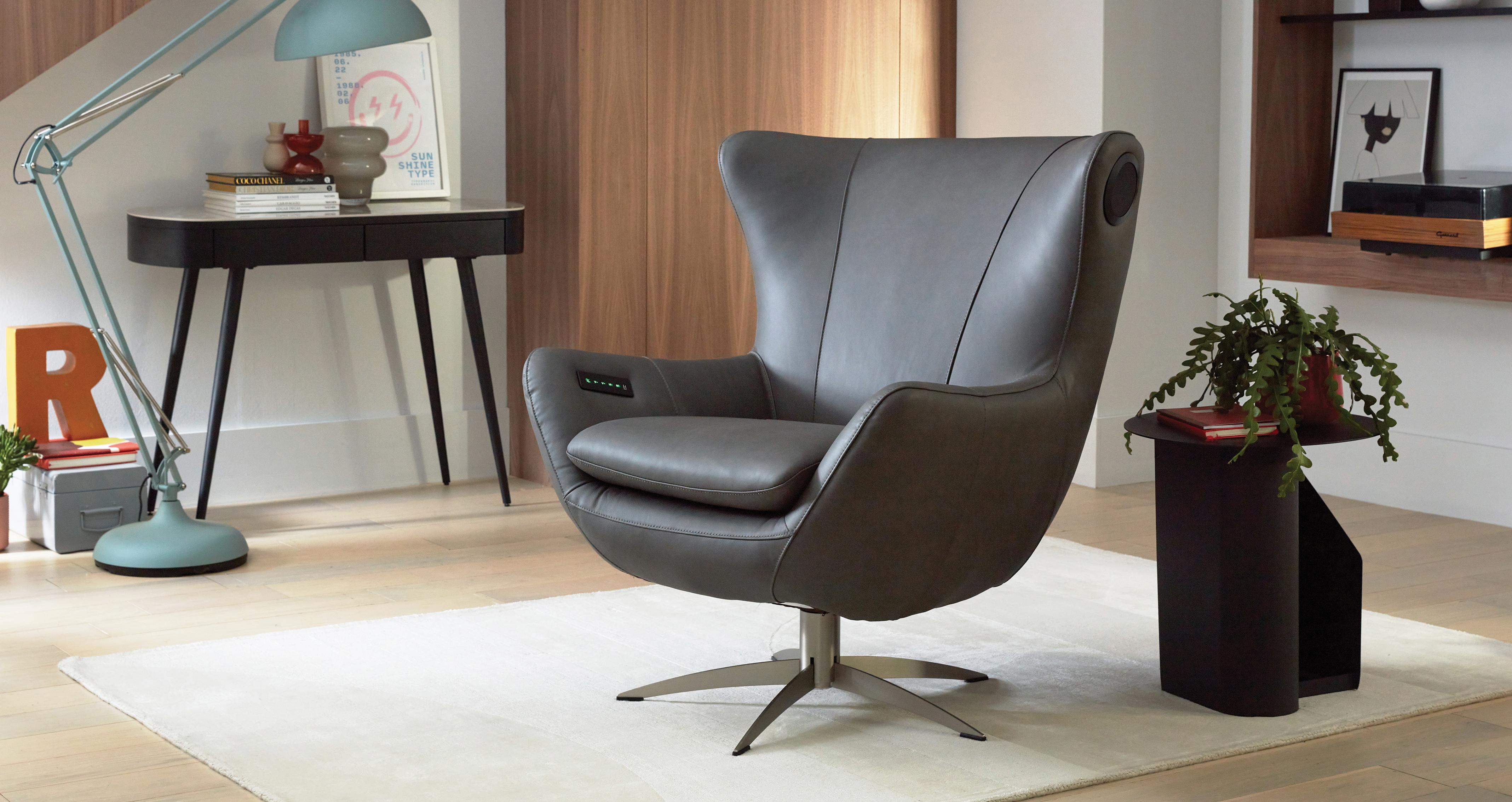 Leather Swivel Chairs For Living Room Wells Tufted Leather Swivel