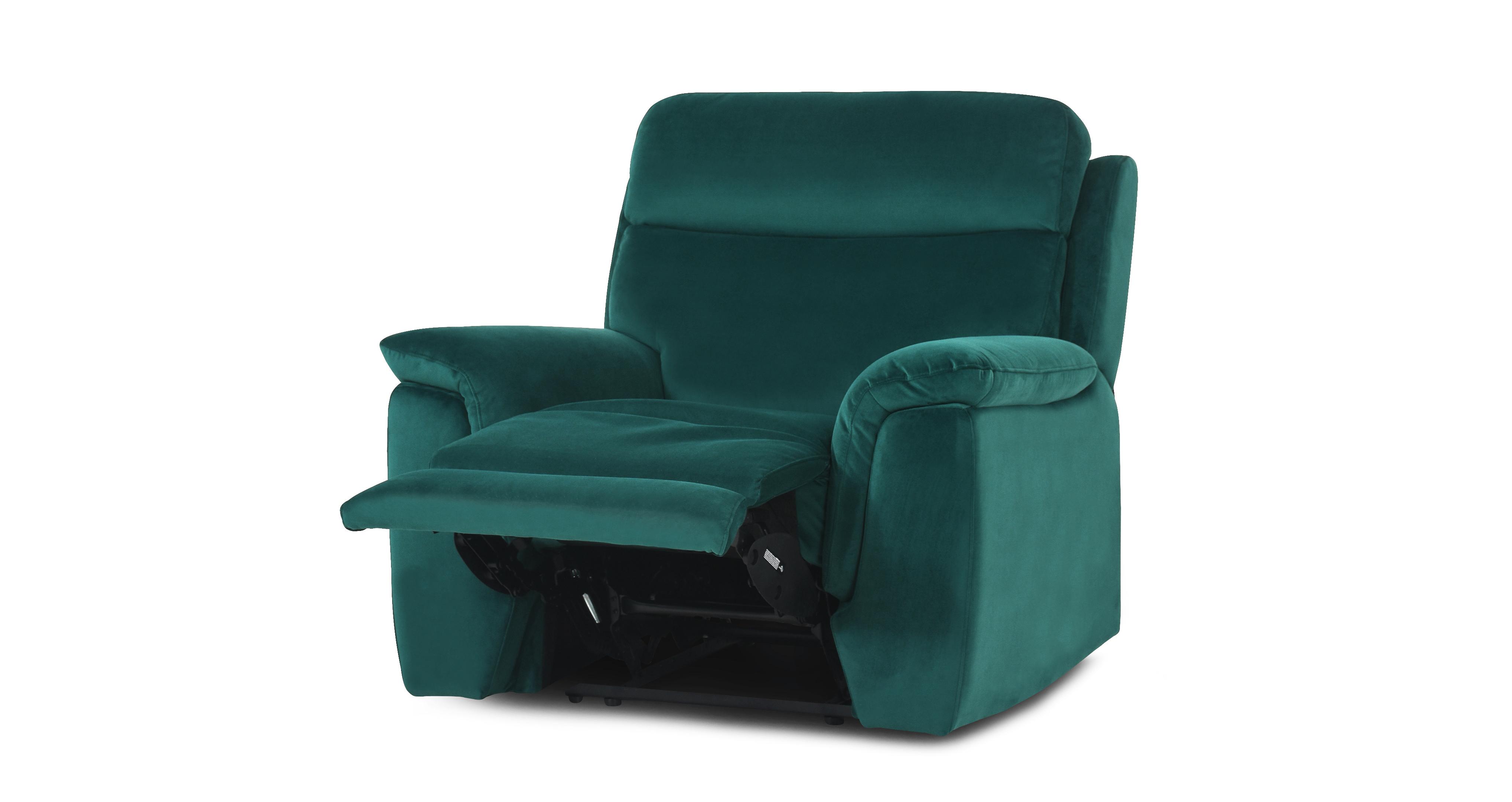 Ronan Velvet Power Plus Recliner Chair DFS