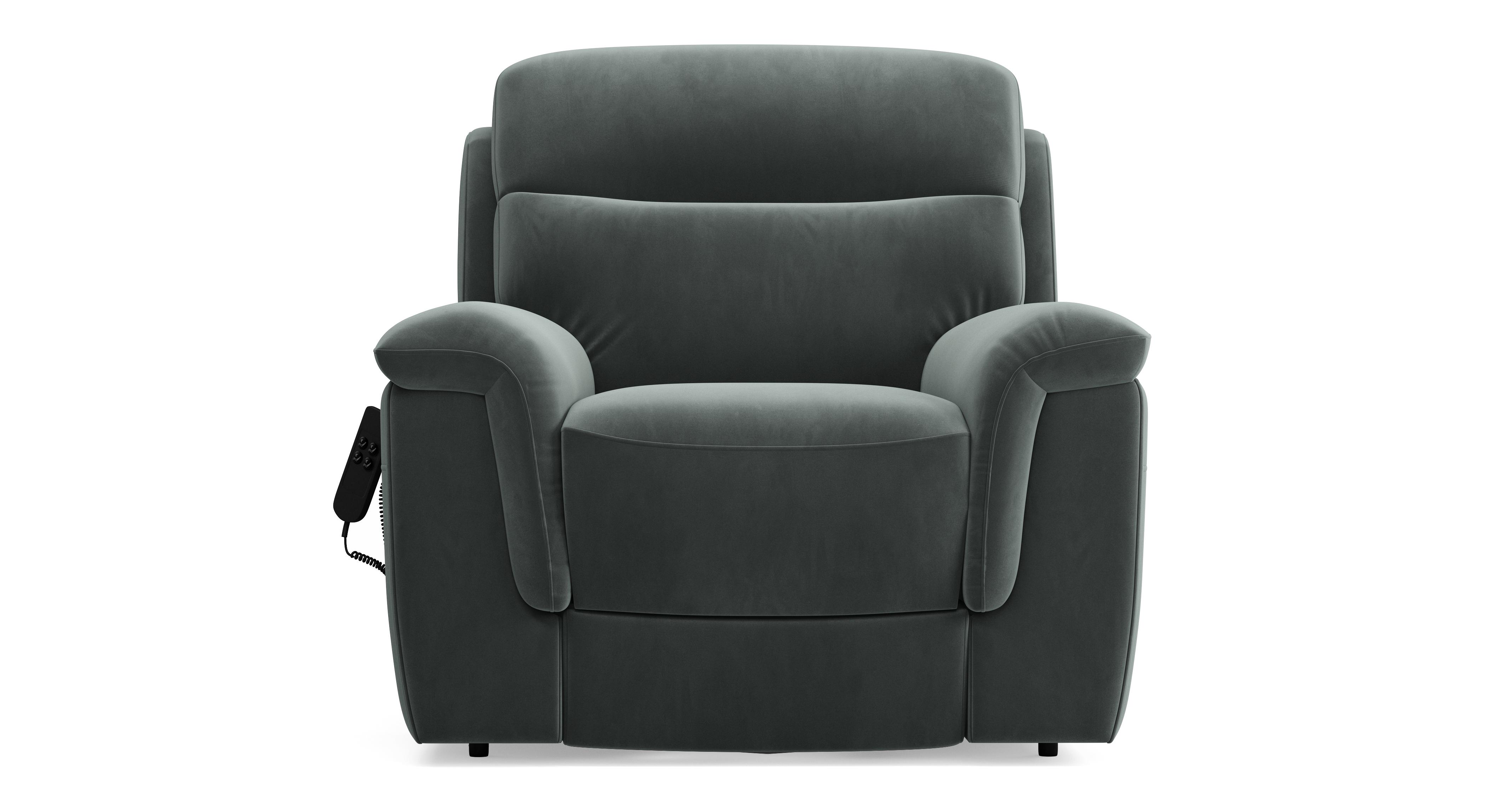 Ronan Velvet Heated Power Lift And Rise Chair | DFS