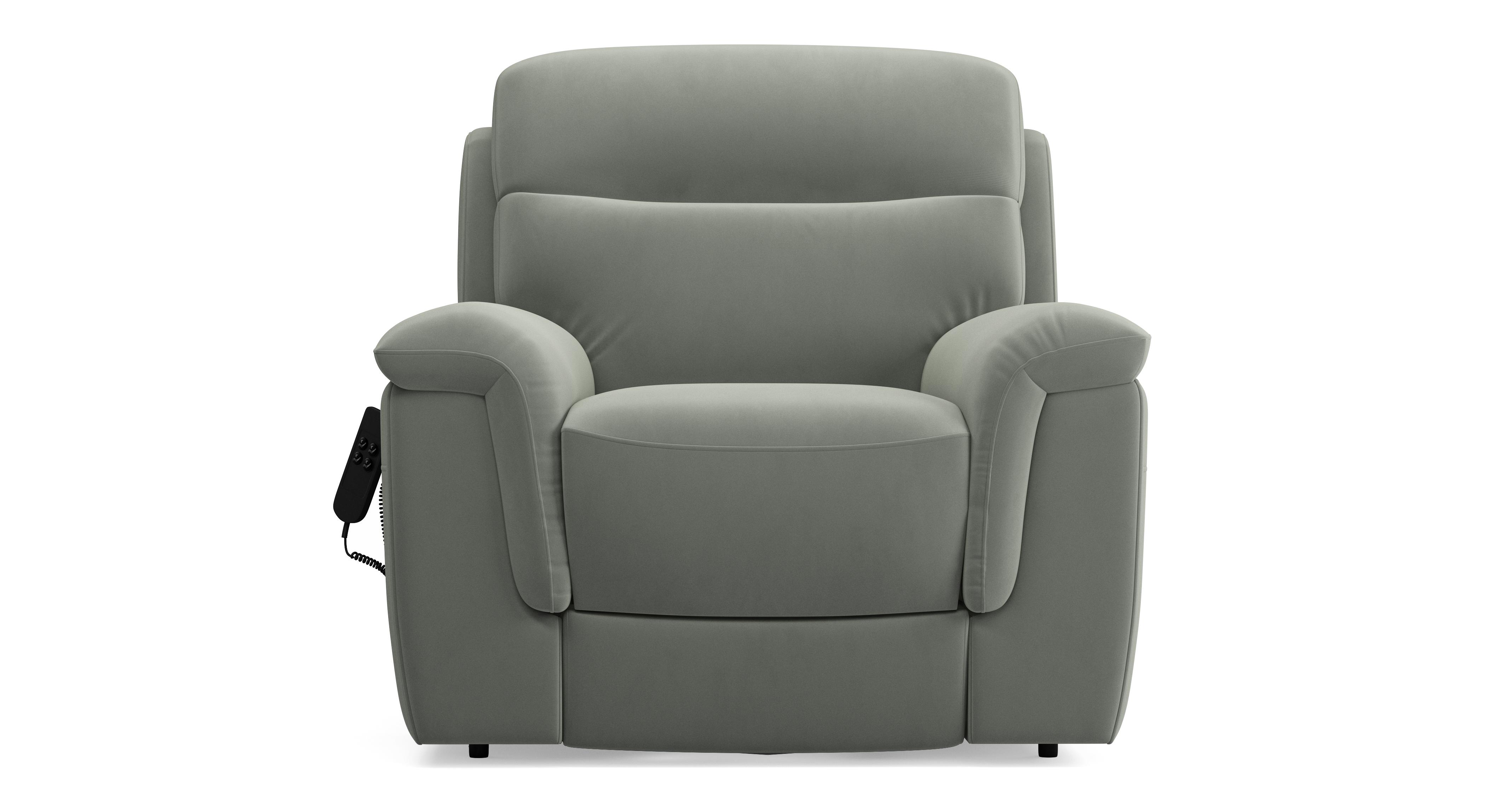 Ronan Velvet Heated Power Lift And Rise Chair | DFS