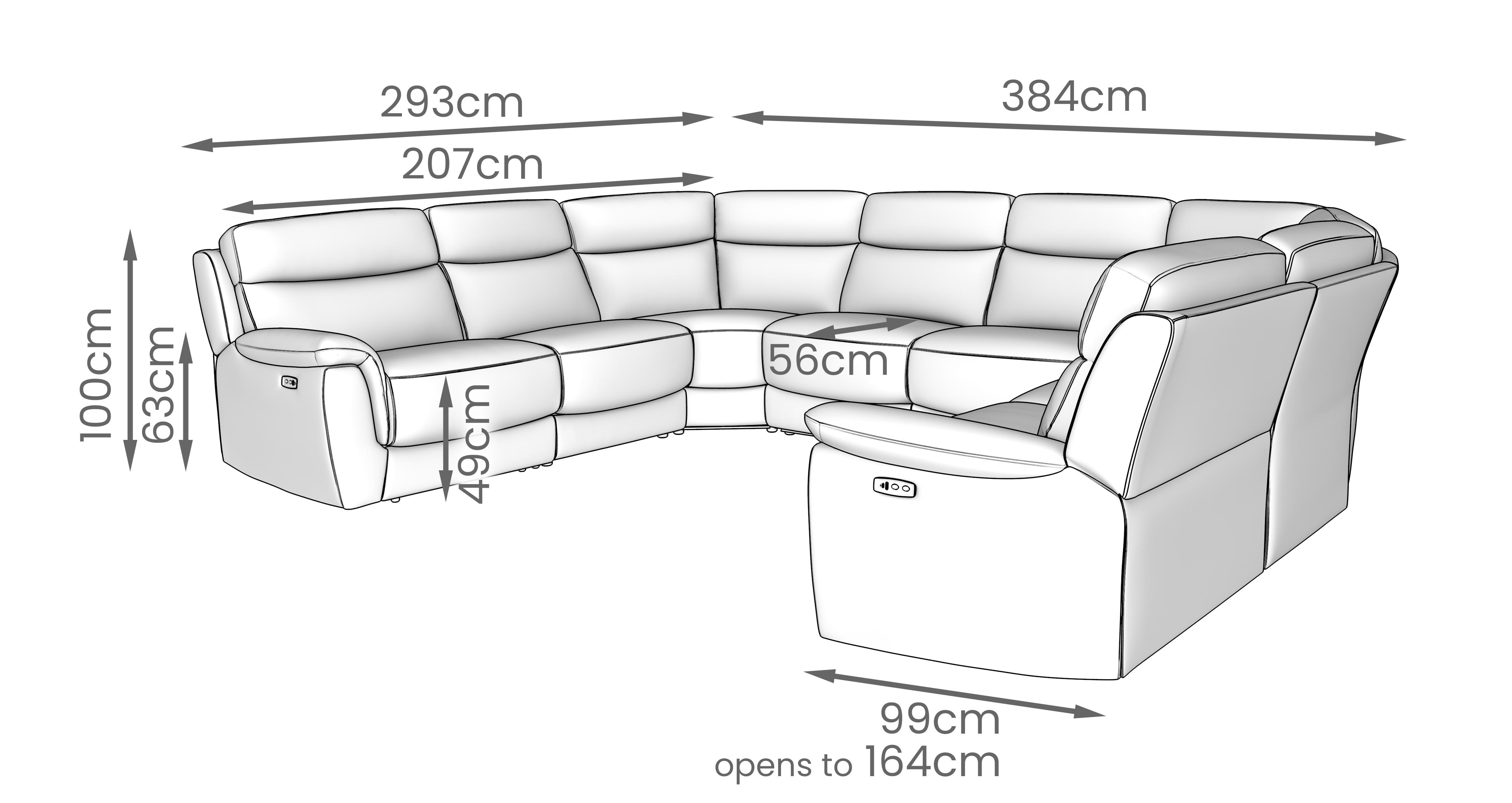 Ronan-velvet Option O Power 8 Piece U Shape Sofa in Boutique Teal