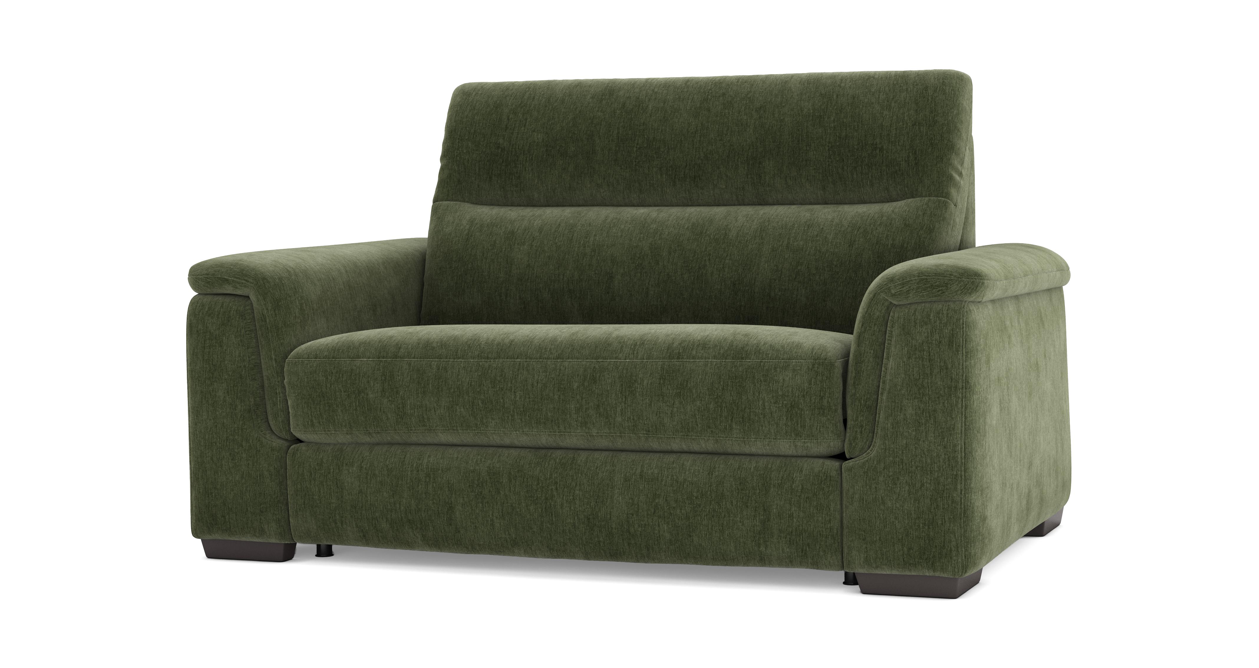 Roseley Cuddler Sofabed in Bettina Fabric Forest Green