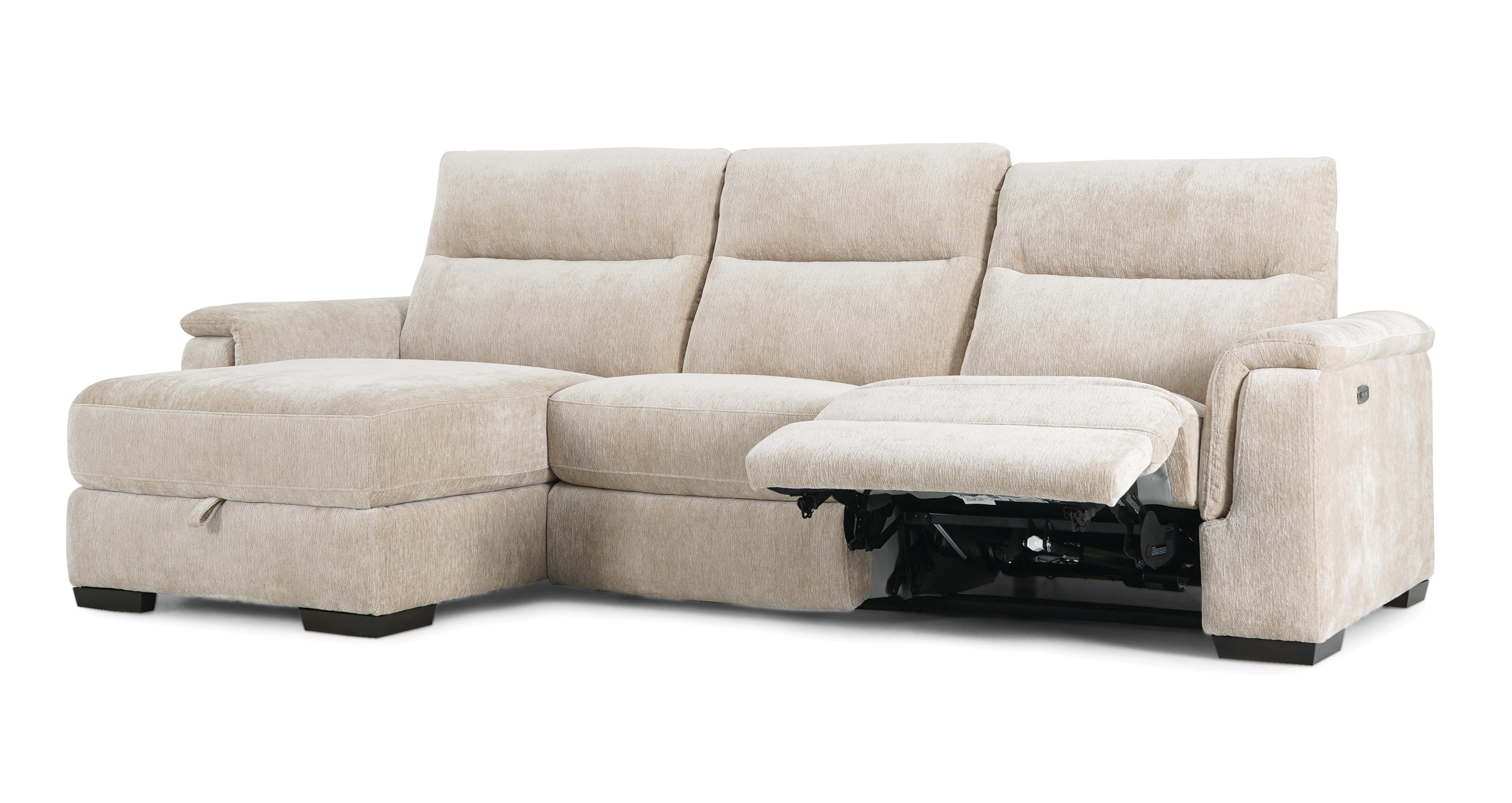 Left Hand Facing Chaise 3 Seat Power Recliner
