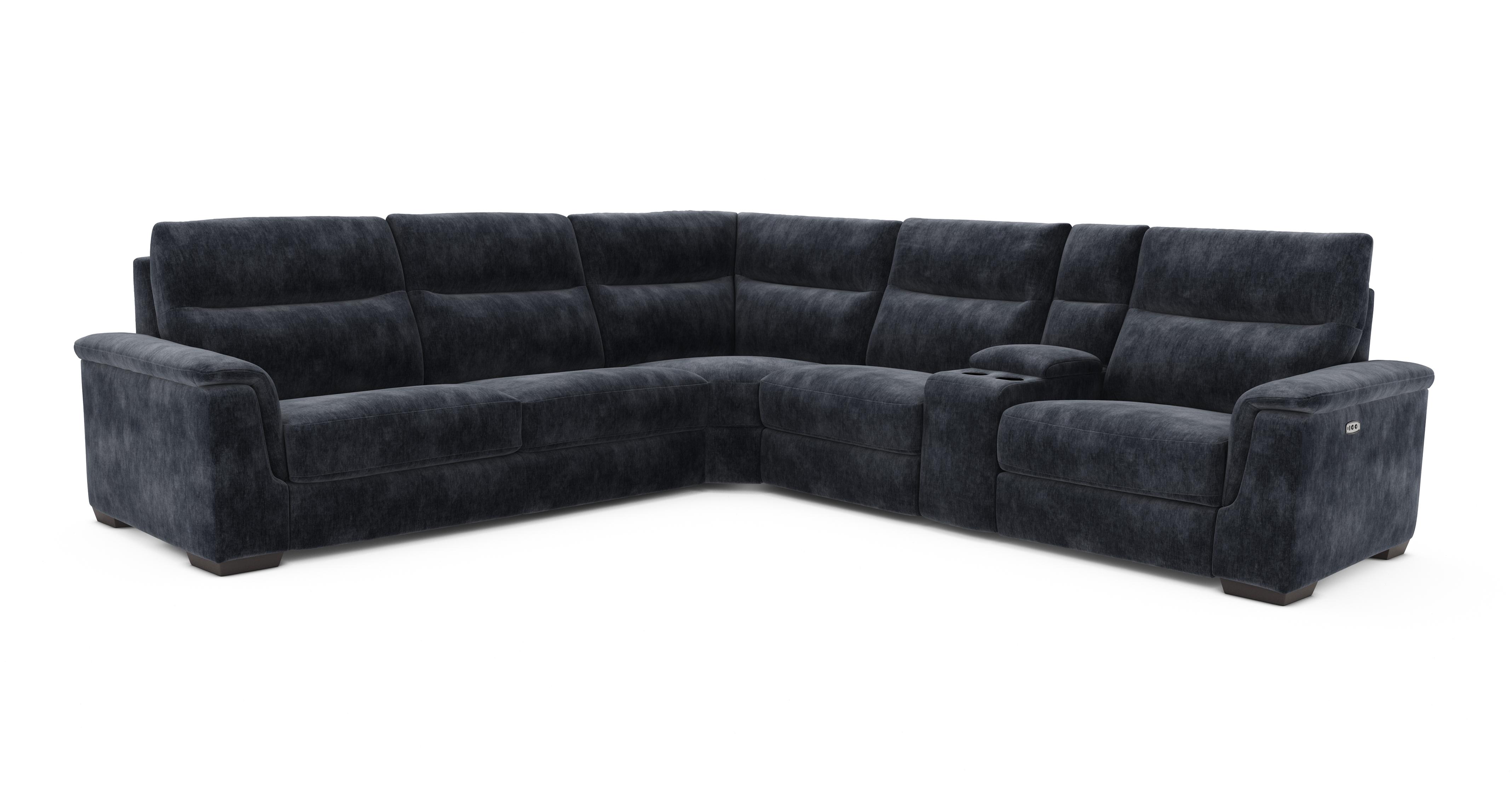 Option A. 2 Corner 2 Left Hand Facing Sofabed, Right Hand Facing Power Recliner and Console