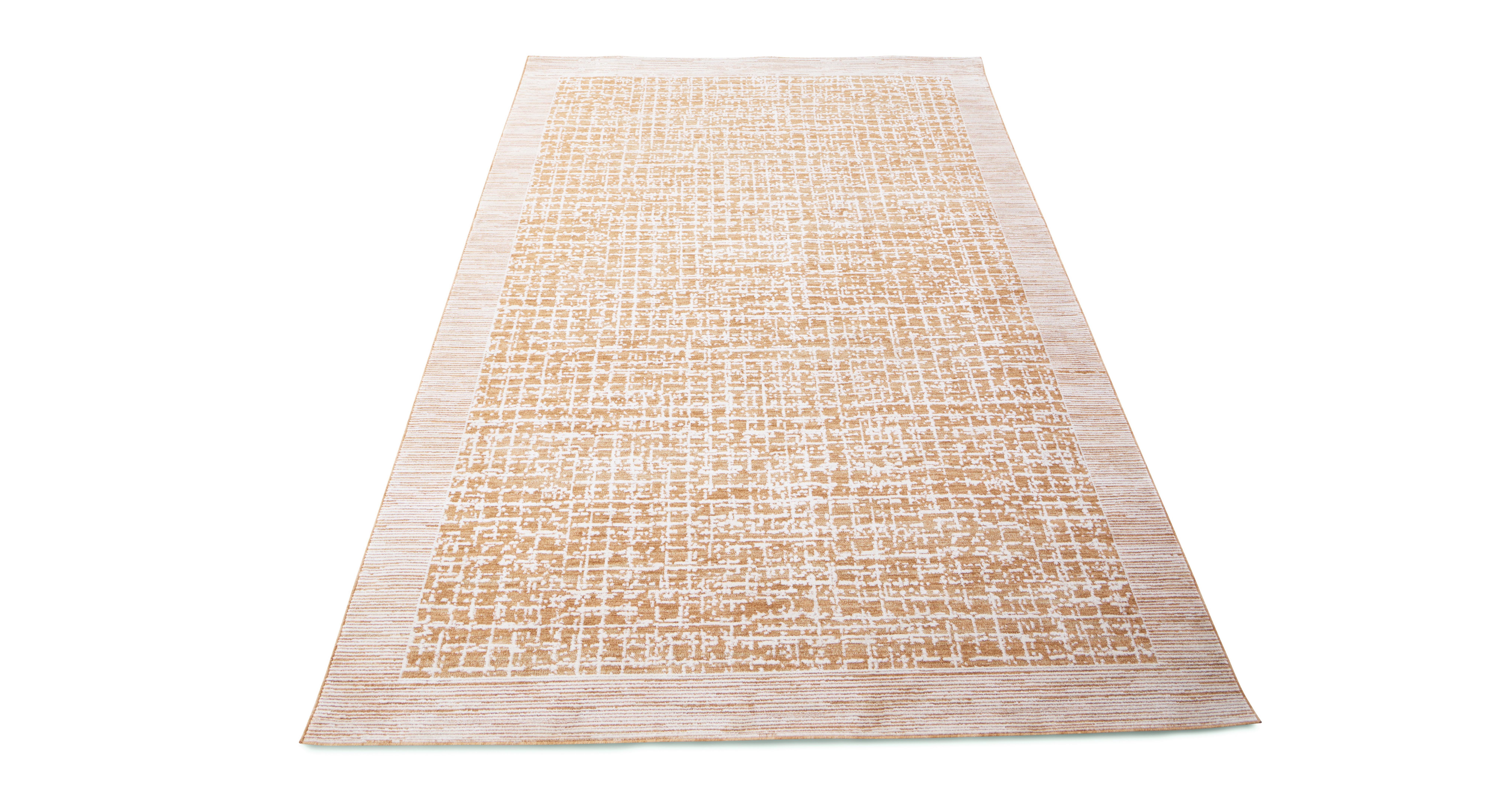 Rosette-rug Medium Rug 160cm x 240cm in Rosette Beige Beige and Natural