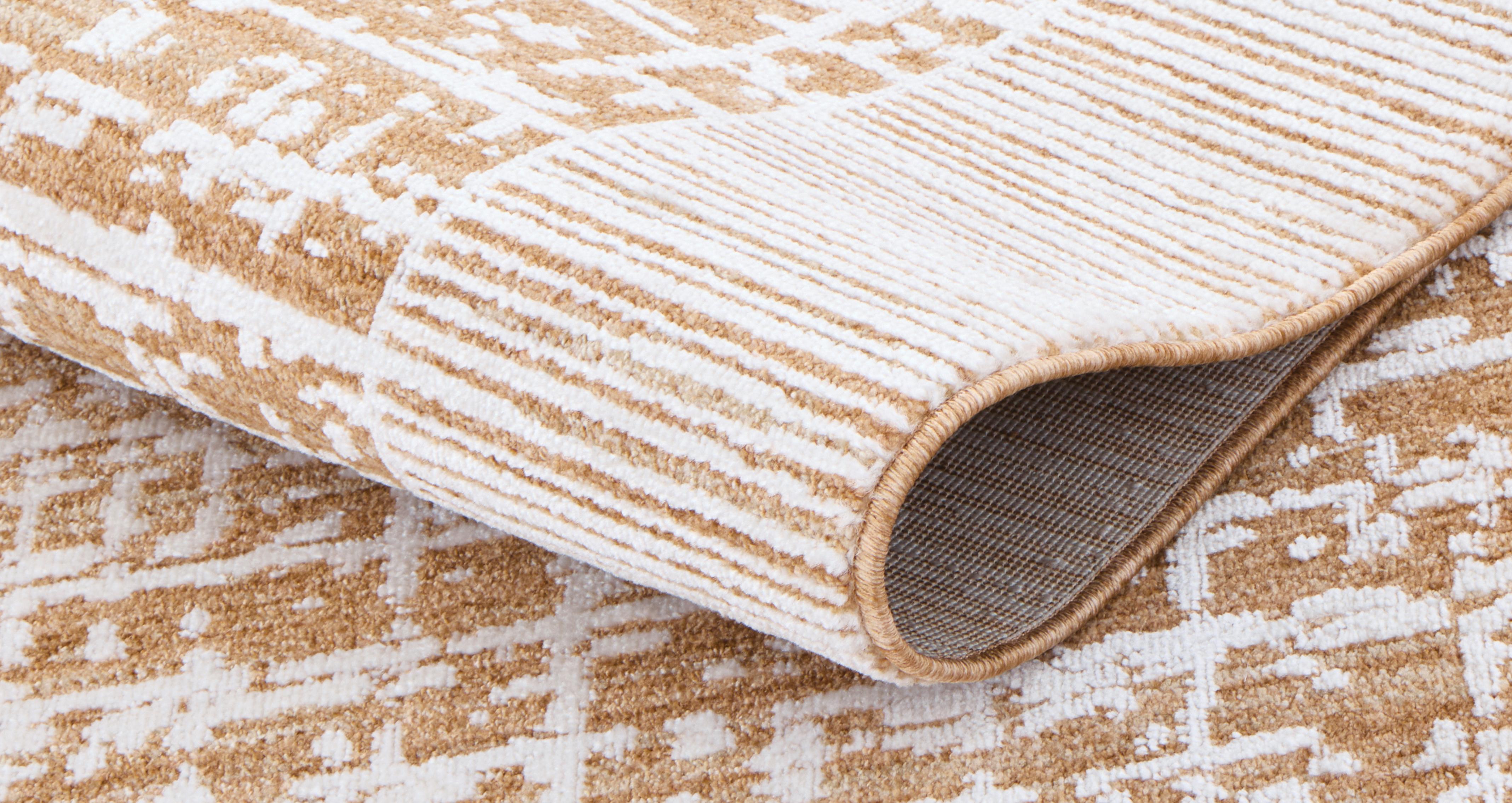 Rosette-rug Medium Rug 160cm x 240cm in Rosette Beige Beige and Natural