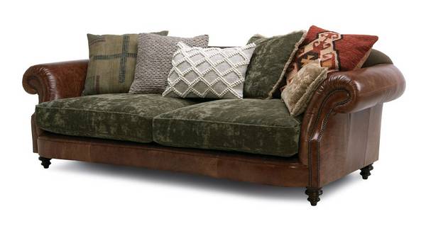 Ruskin Grand Sofa Dfs, Fabric And Leather Sofa Combinations
