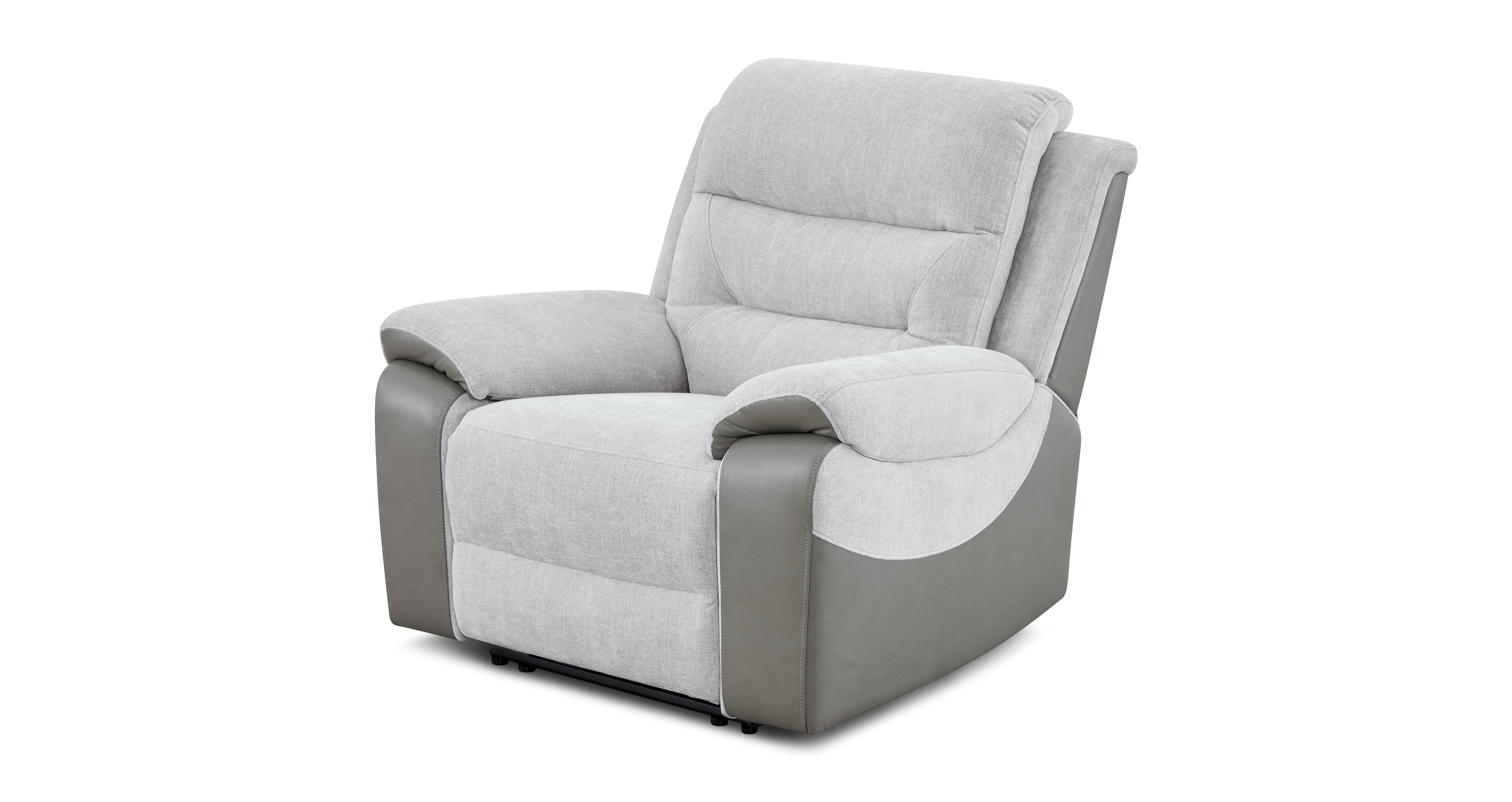 Ruxham-express Power Recliner Chair in Ruxham Express Combination Mist and Silver