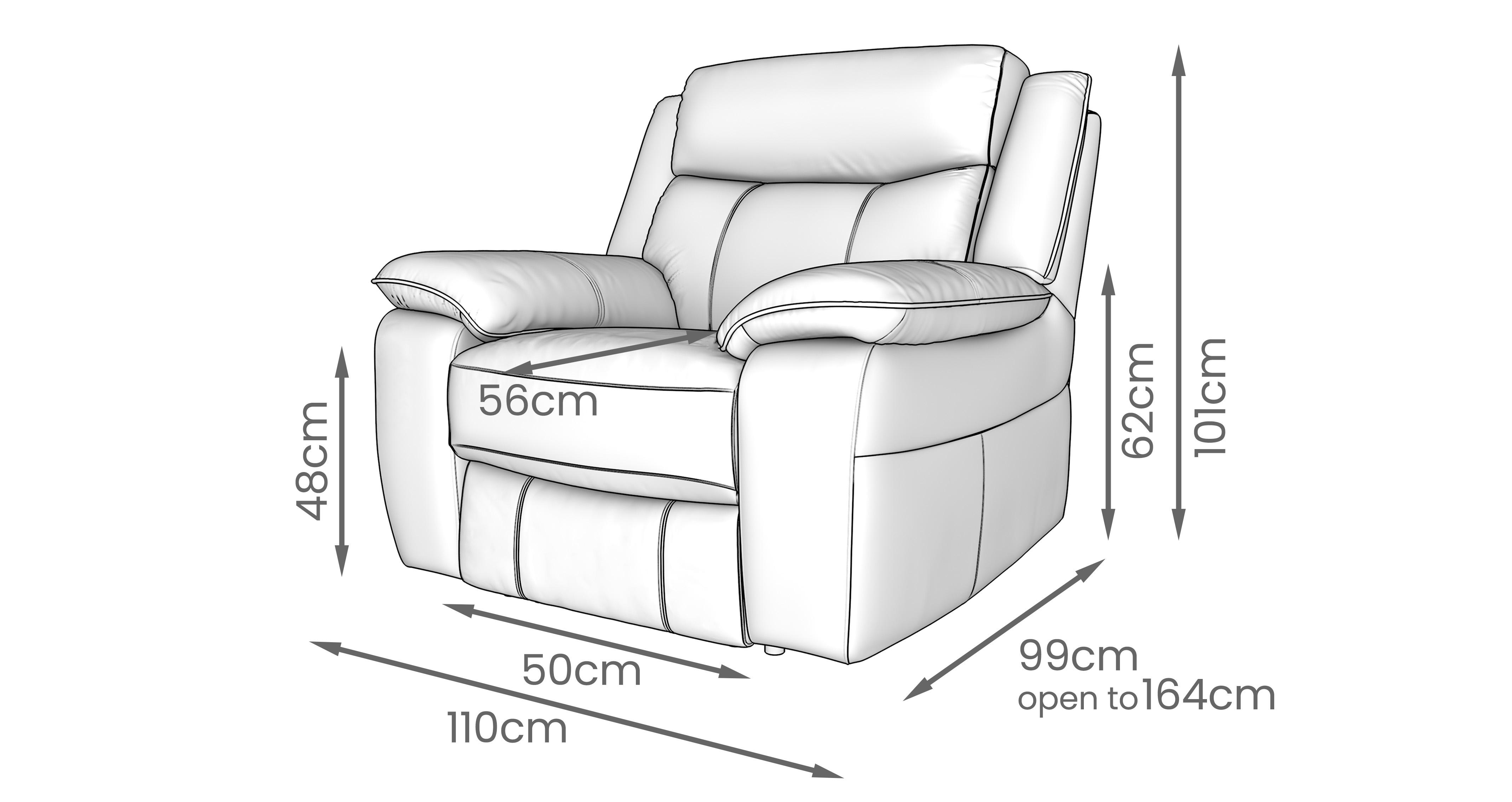 Ryder Power Plus Recliner Chair in Arizona Stone-Pepper