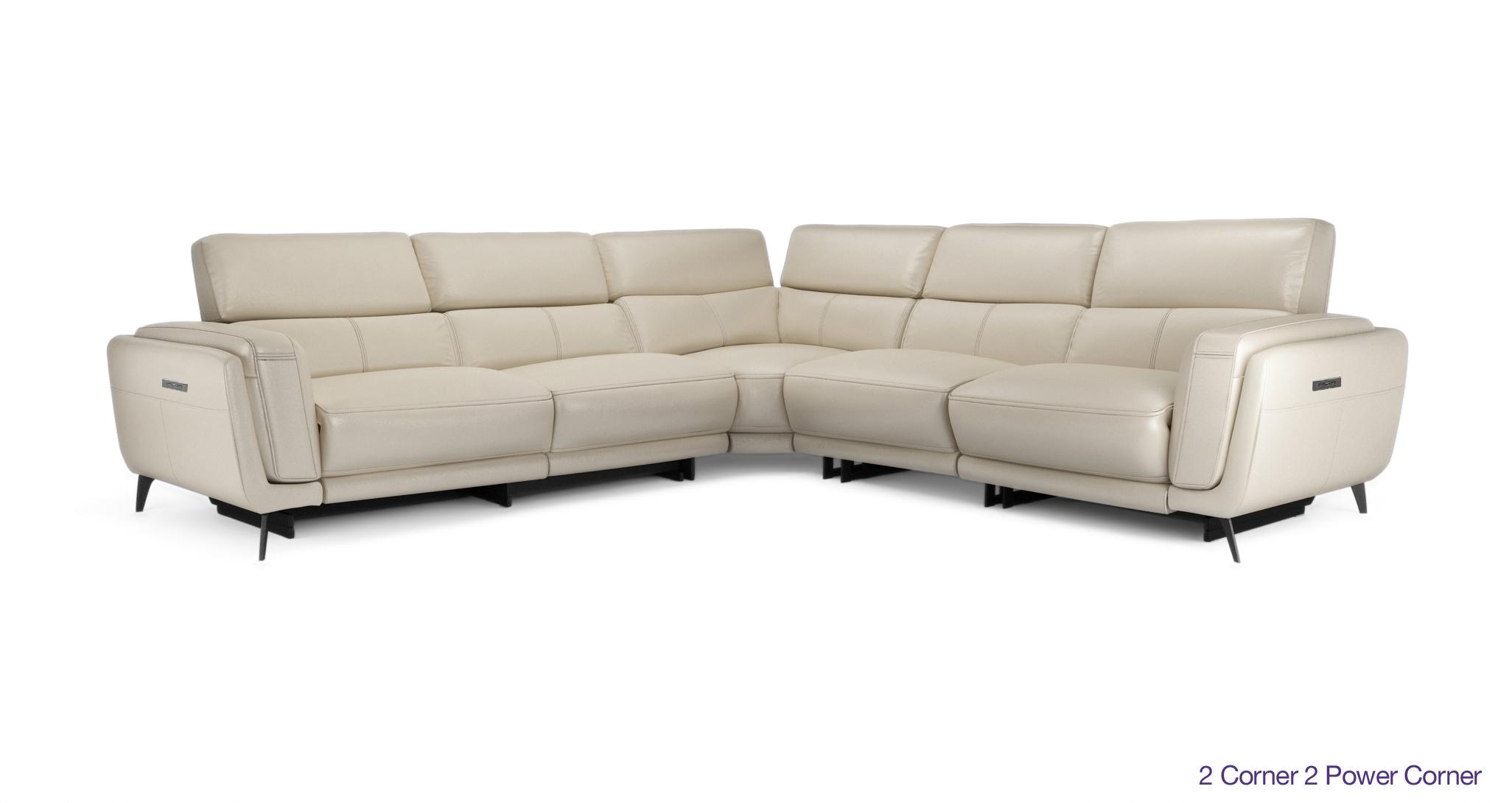 Dfs white deals leather corner sofa