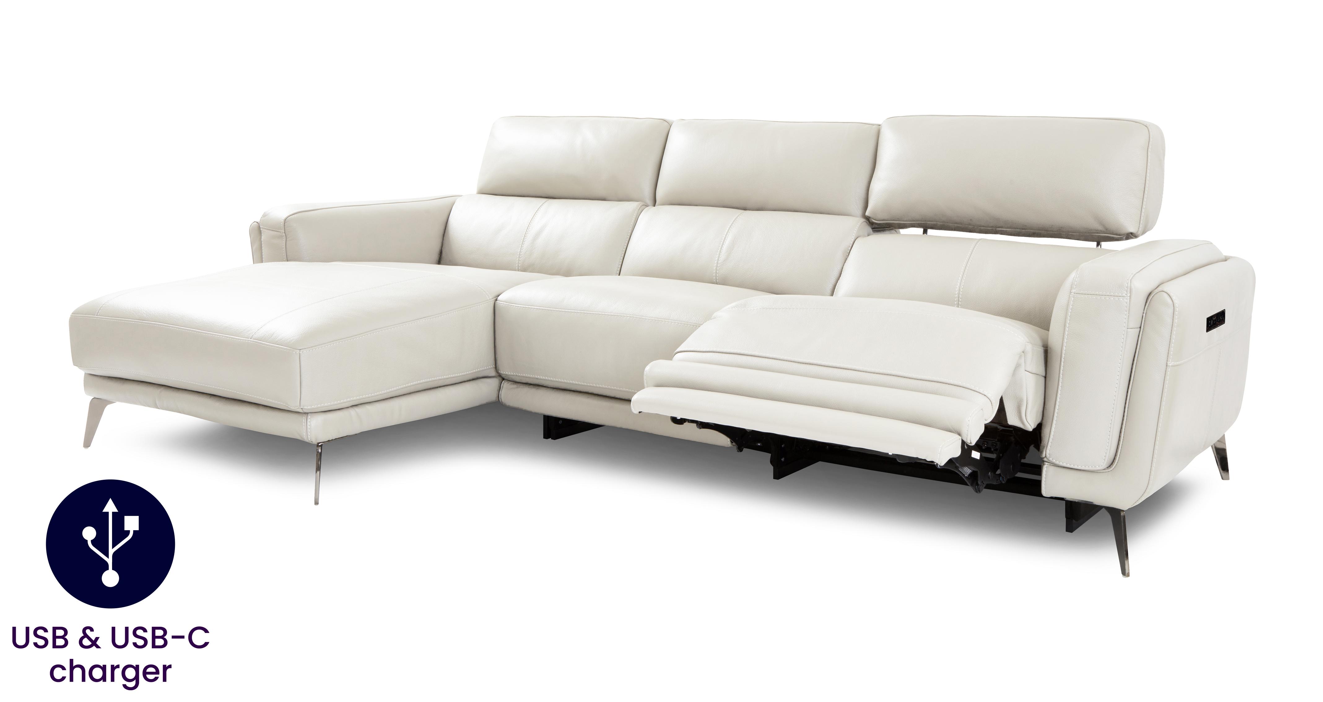 San Antonio Option N Left Hand Facing Power Plus 3 Seat Chaise End 2 DFS