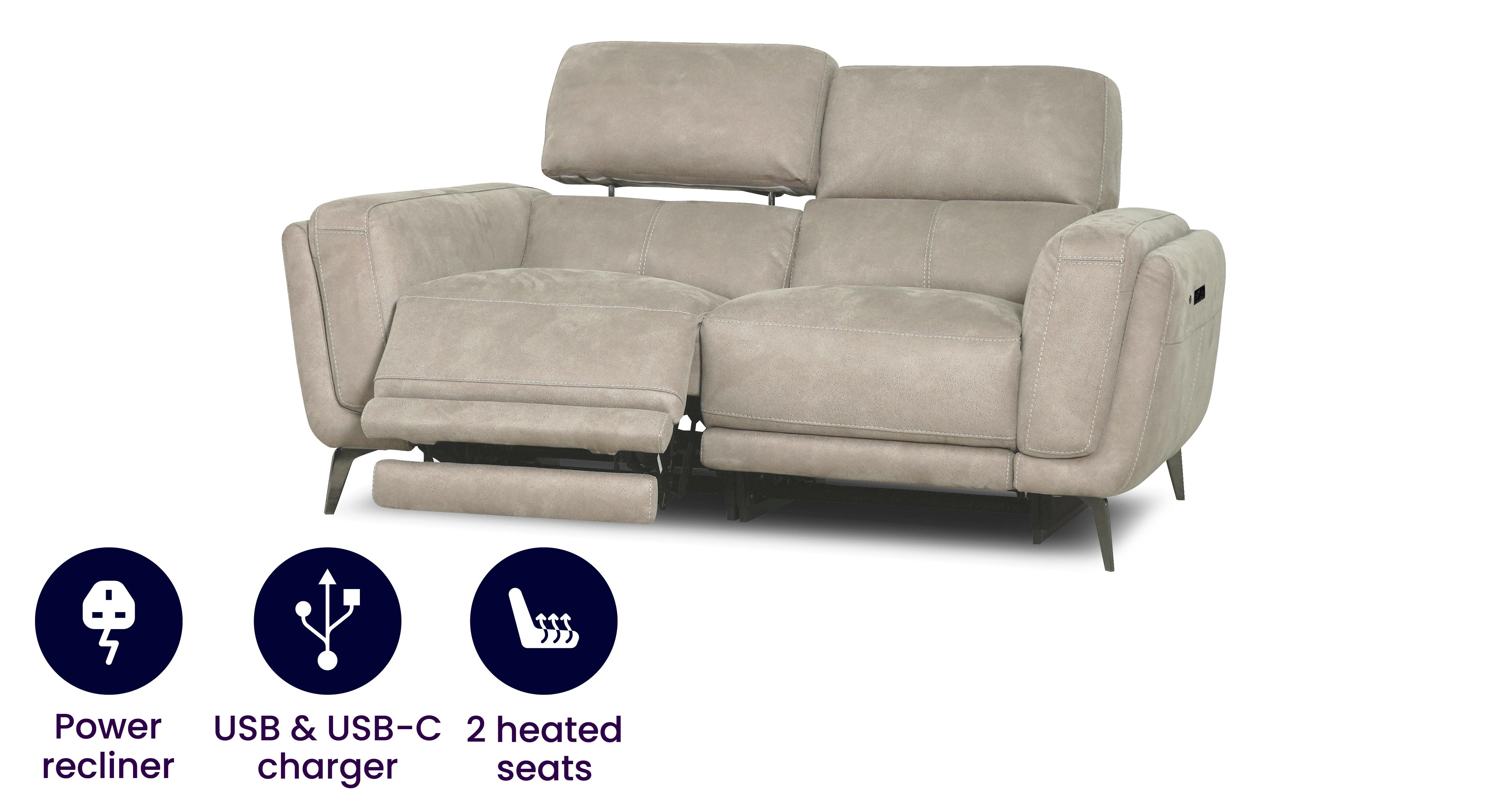 2 Seater Heated Power Recliner