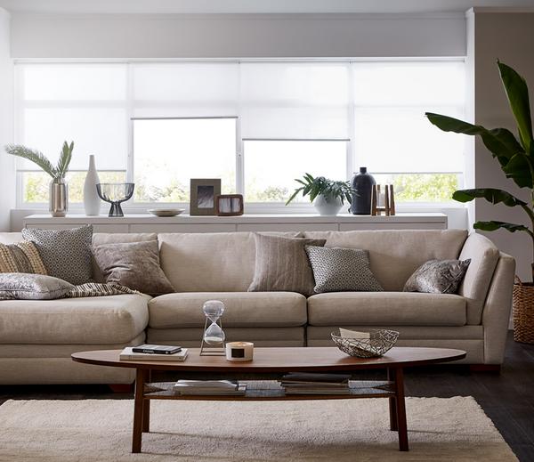 Scandi Style Living Room, Scandi Style Fabric Grey Sofa Bed
