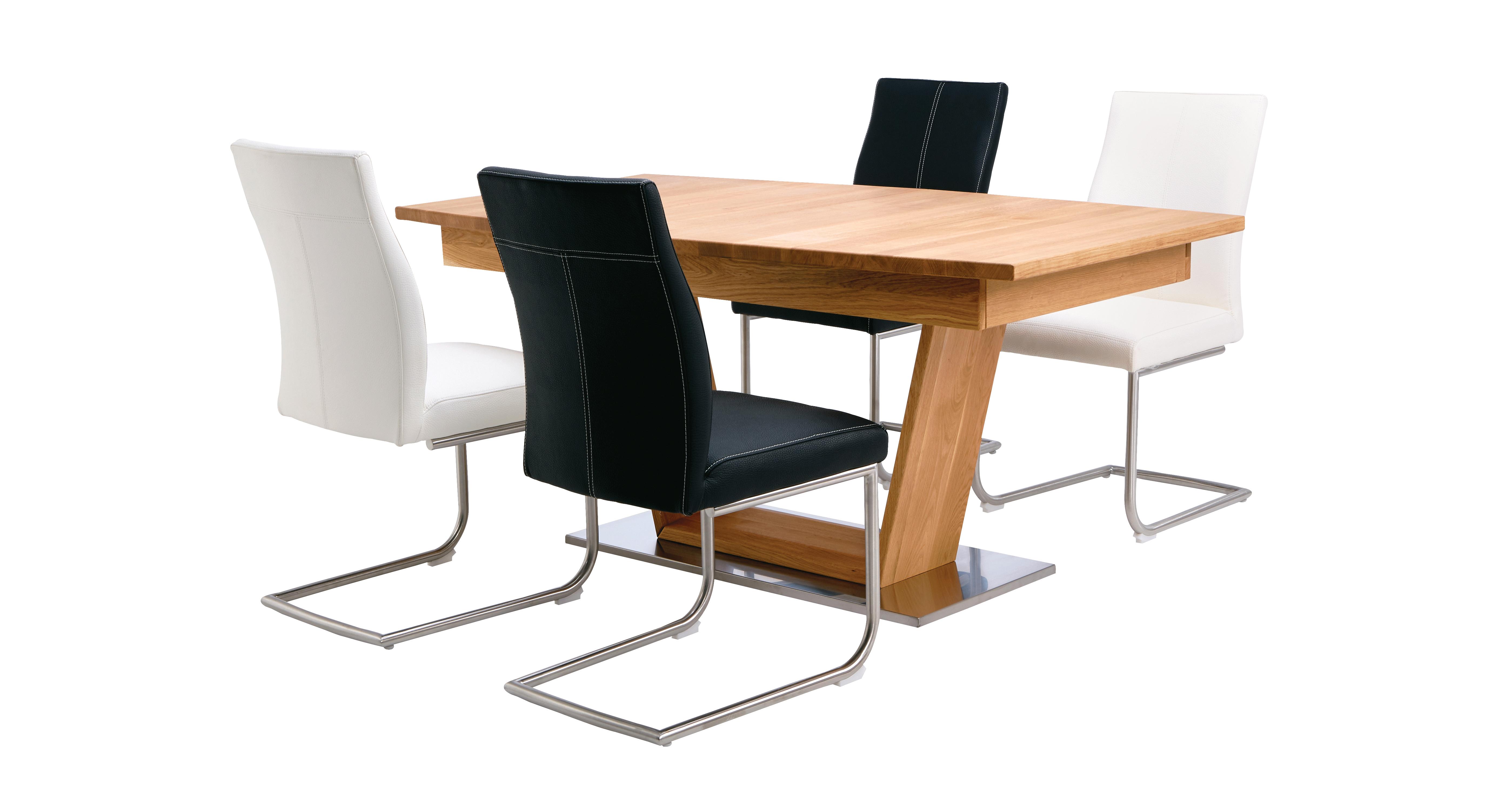 Sedgwick Extending Table Open Frame Base 4 Cantilever Chairs