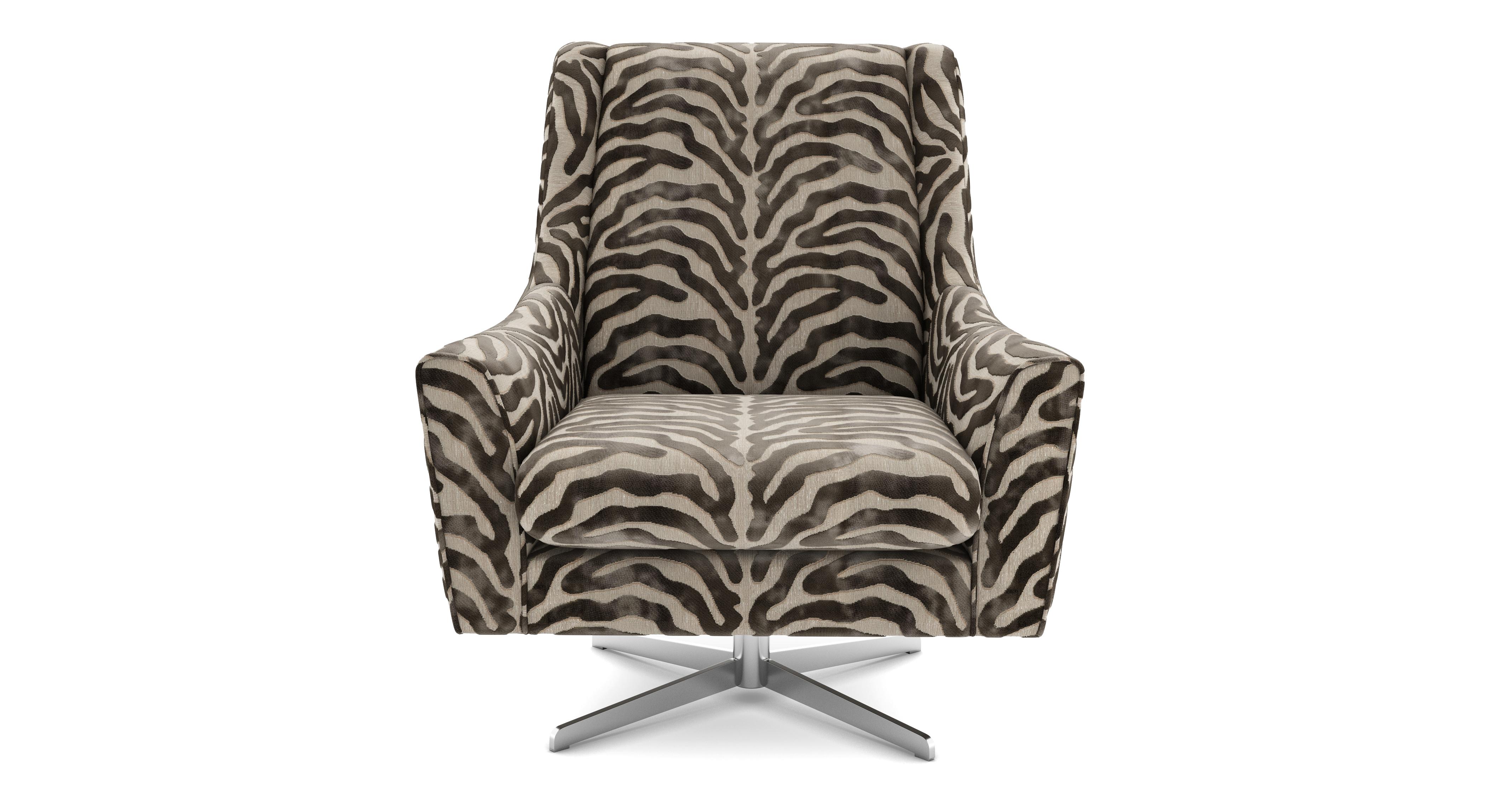 Metallic Swivel Accent Chair