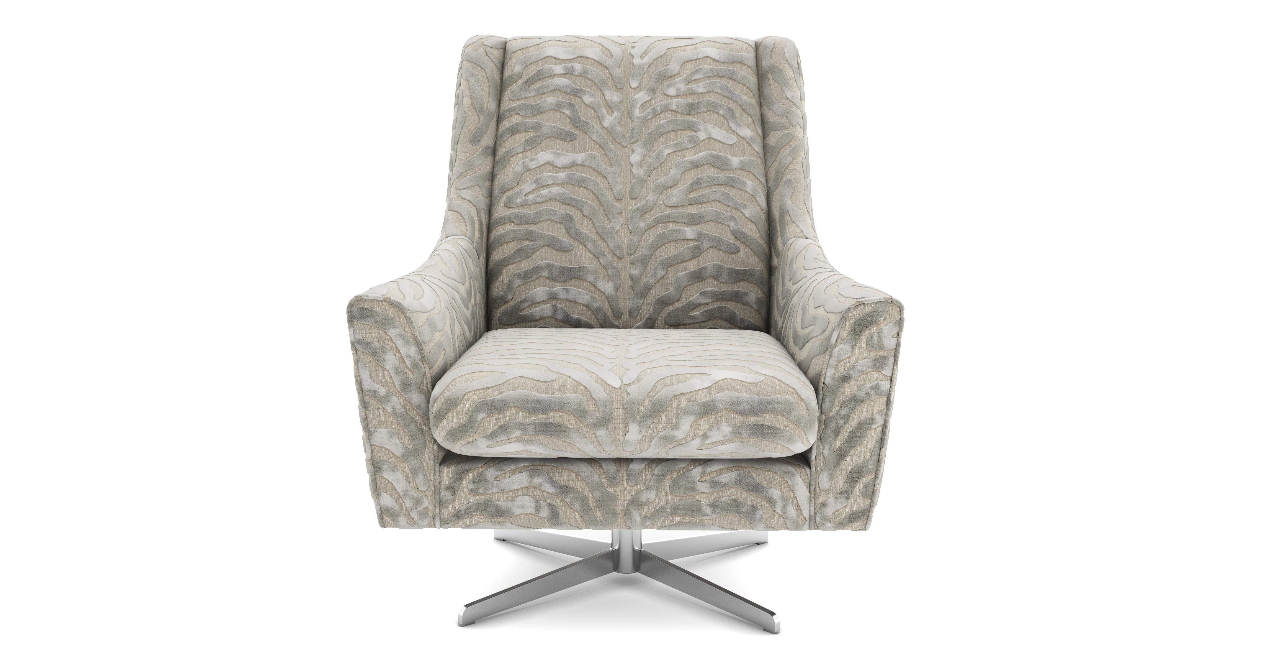 Metallic Swivel Accent Chair