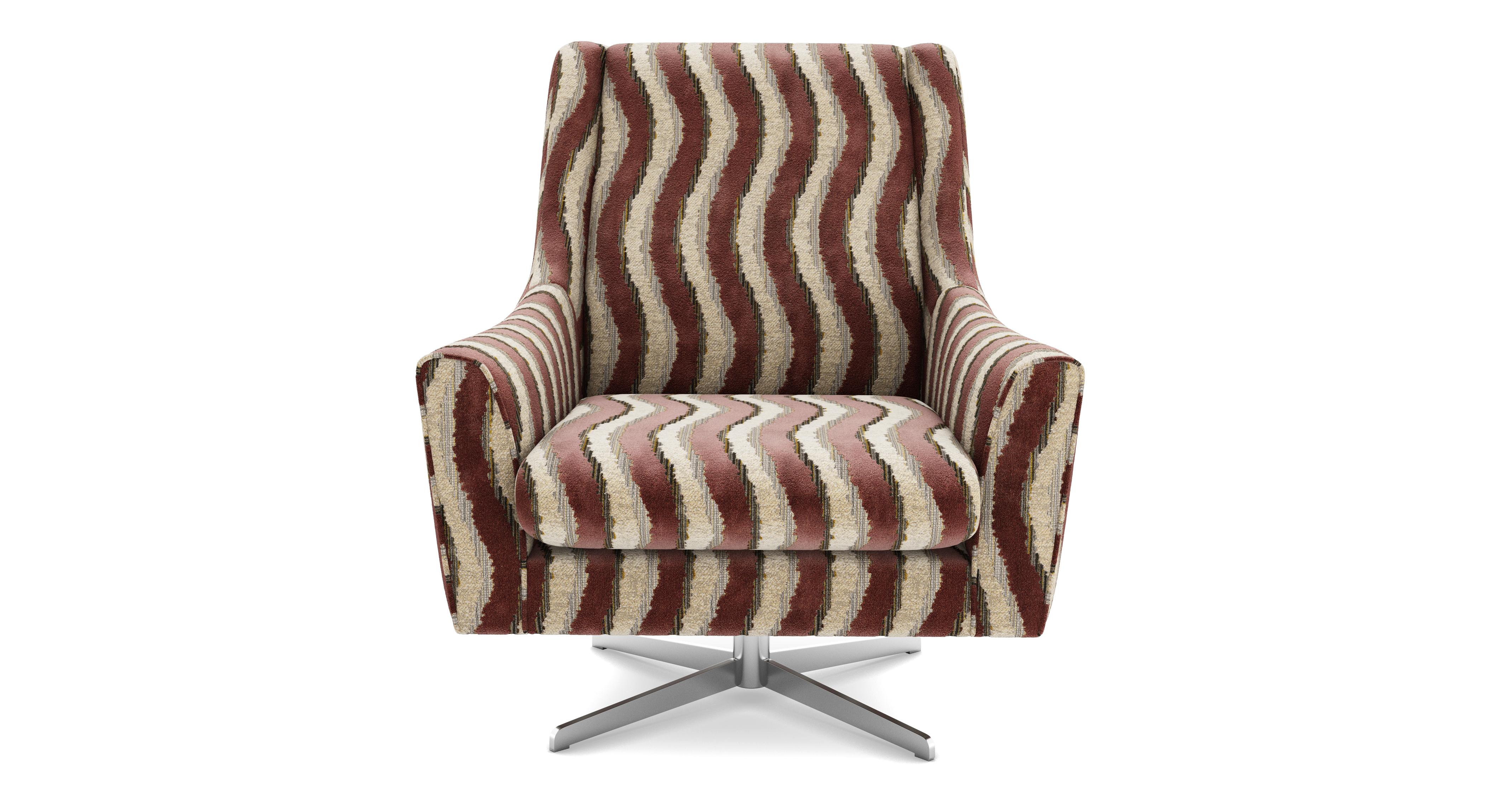Pattern Swivel Accent Chair