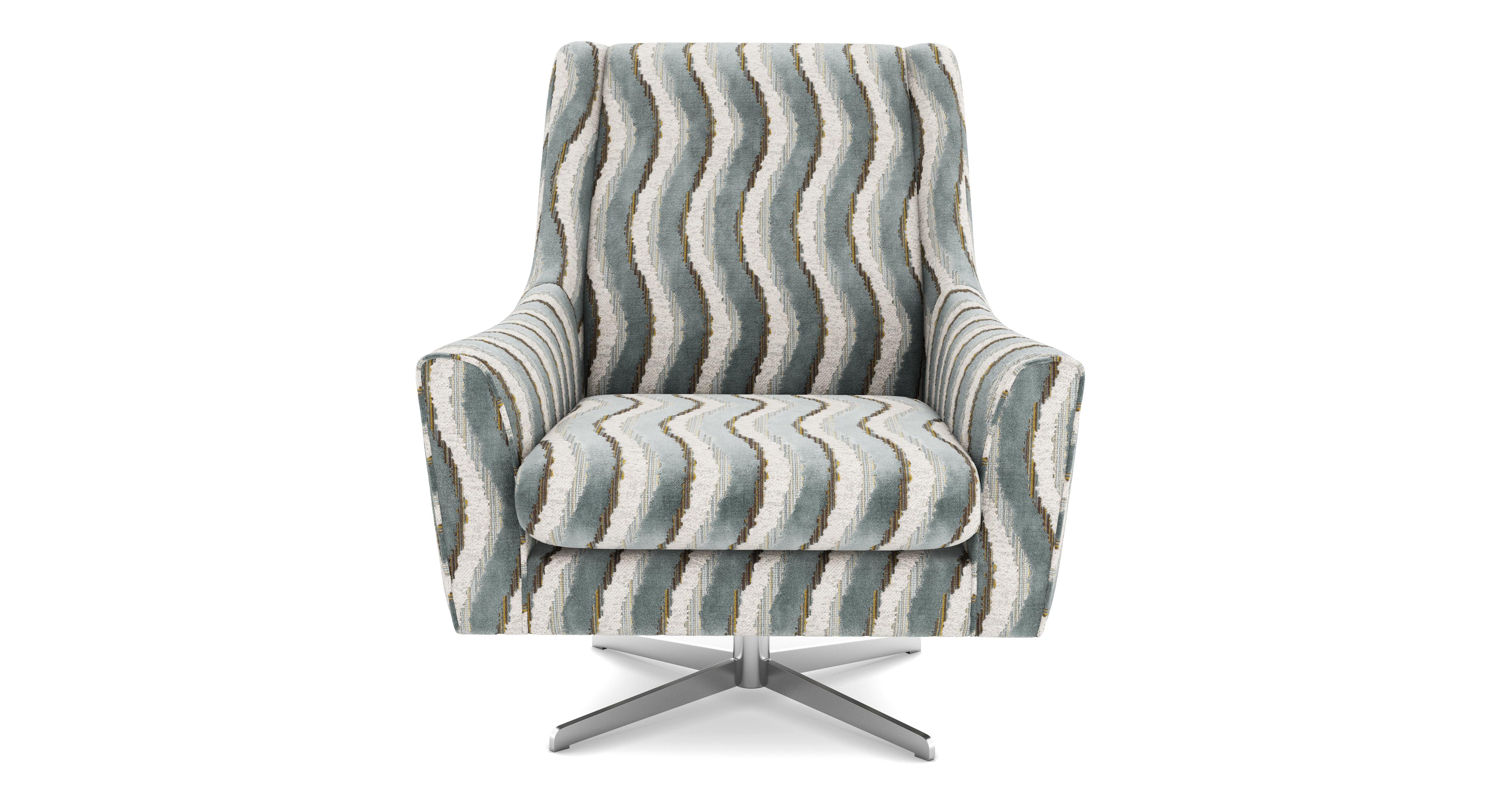 Pattern Swivel Accent Chair