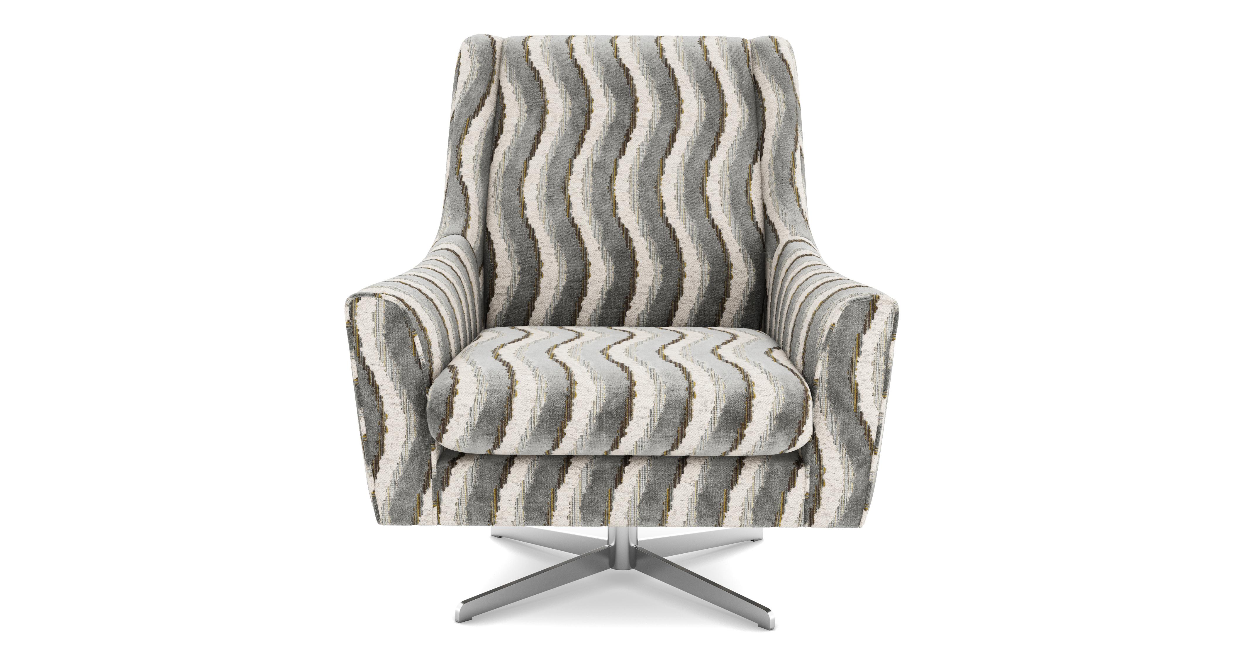 Pattern Swivel Accent Chair