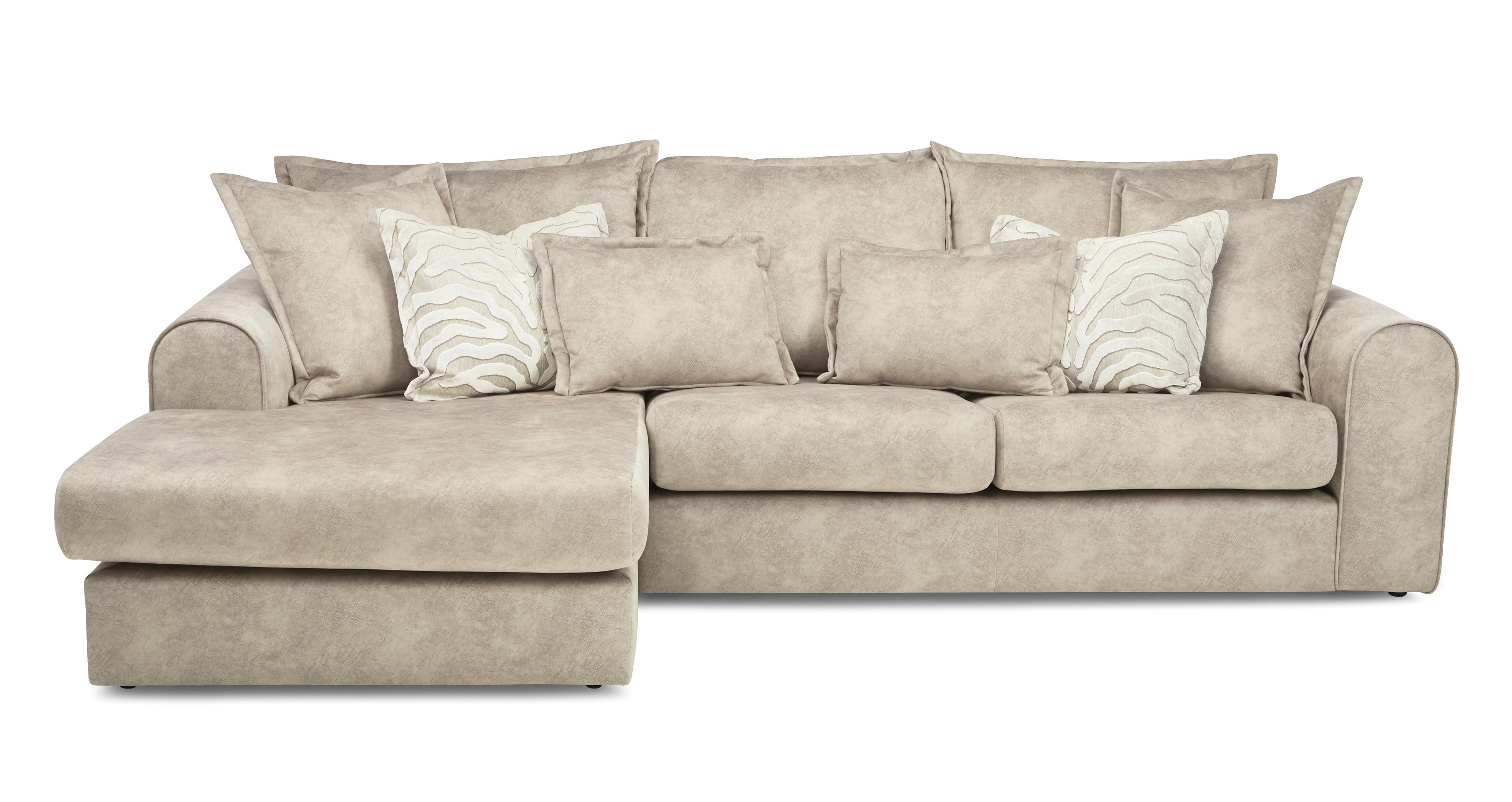 Left Hand Facing 3 Seater Chaise Sofa