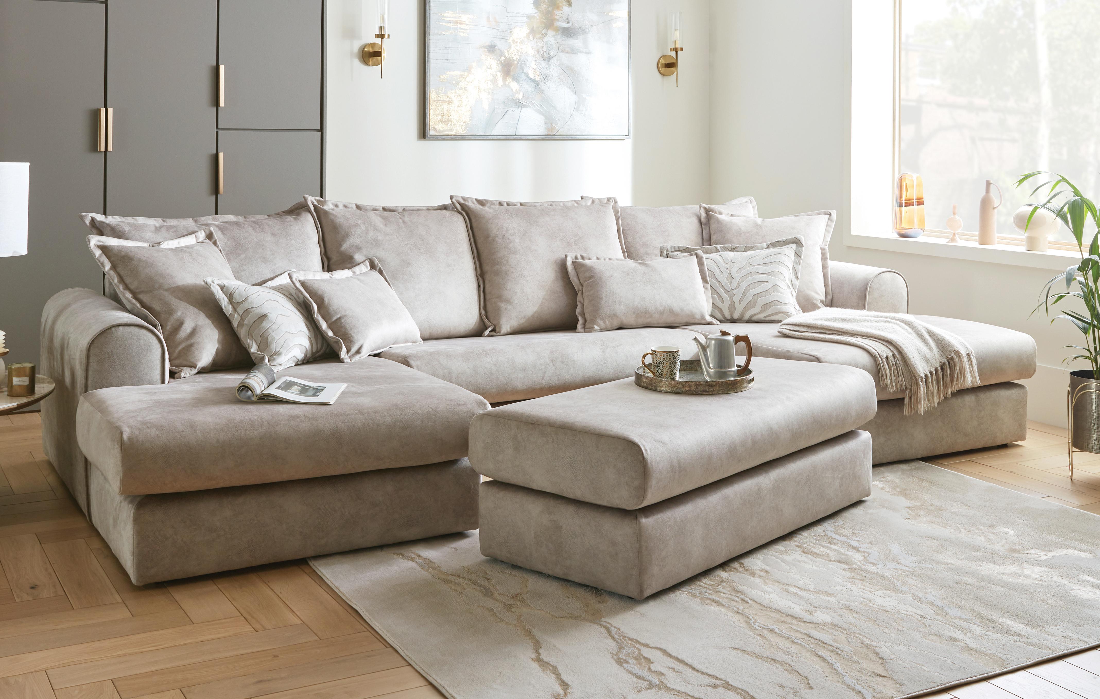 Large Double Ended Chaise and Large Storage Footstool Bundle